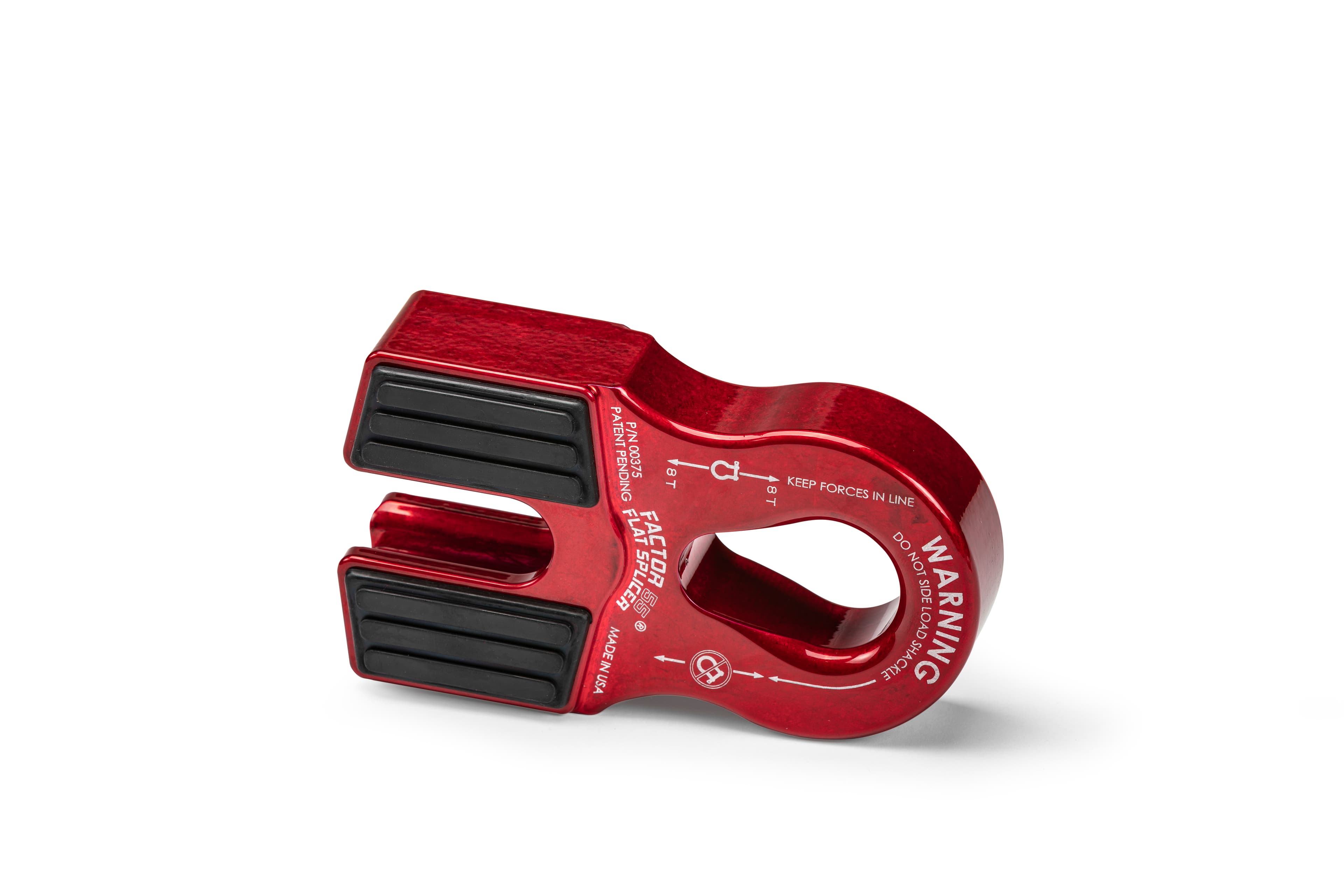 Factor 55 FLAT SPLICER 3/8-1/2" SYNTHETIC ROPE SPLICE-ON SHACKLE MOUNT -- RED 00375-01