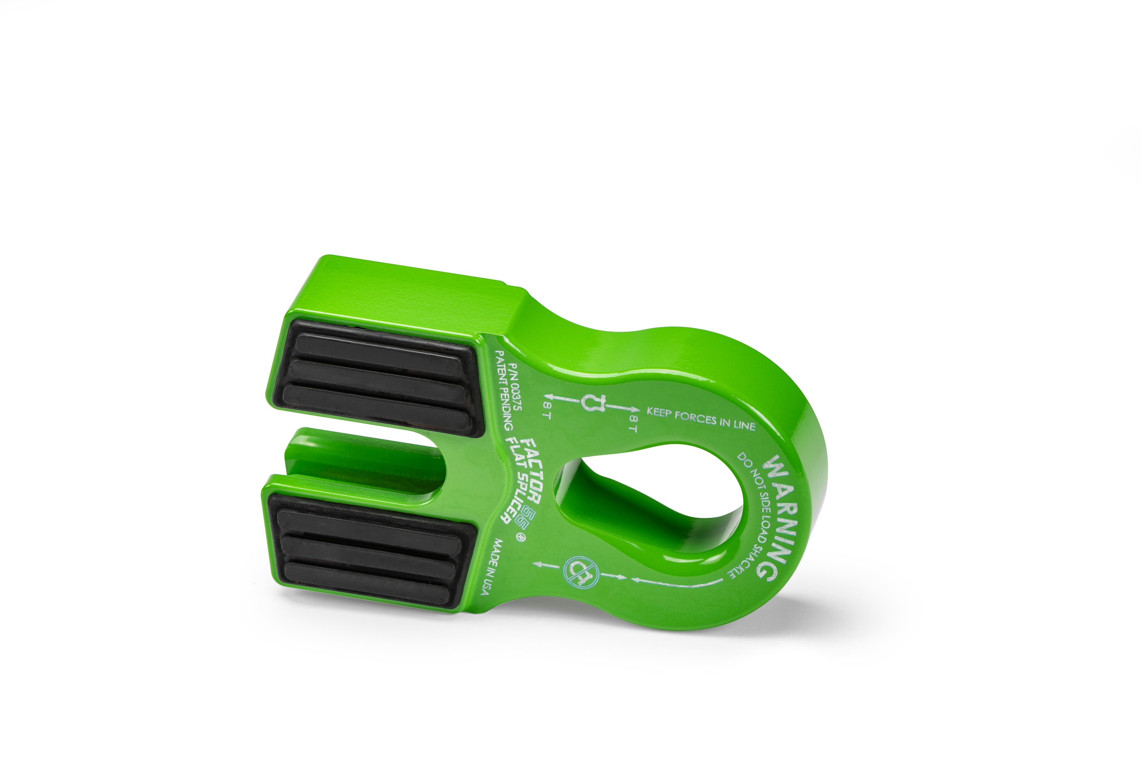 Factor 55 FLAT SPLICER 3/8-1/2" SYNTHETIC ROPE SPLICE-ON SHACKLE MOUNT -- GREEN 00375-08