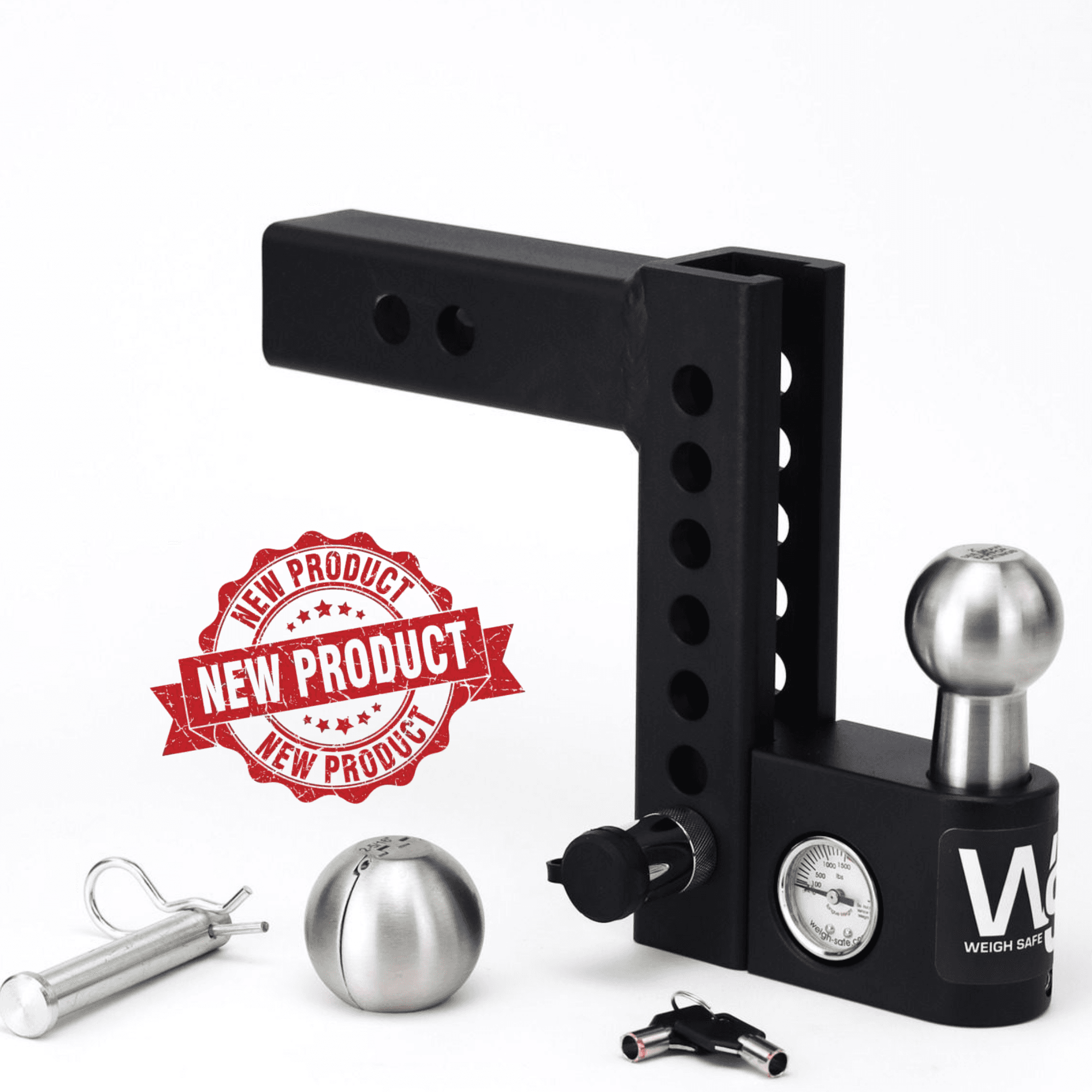 Weigh Safe Aero Hitch Adjustable Ball Mount - 6" Drop Hitch, 2" Shank AWS6-2