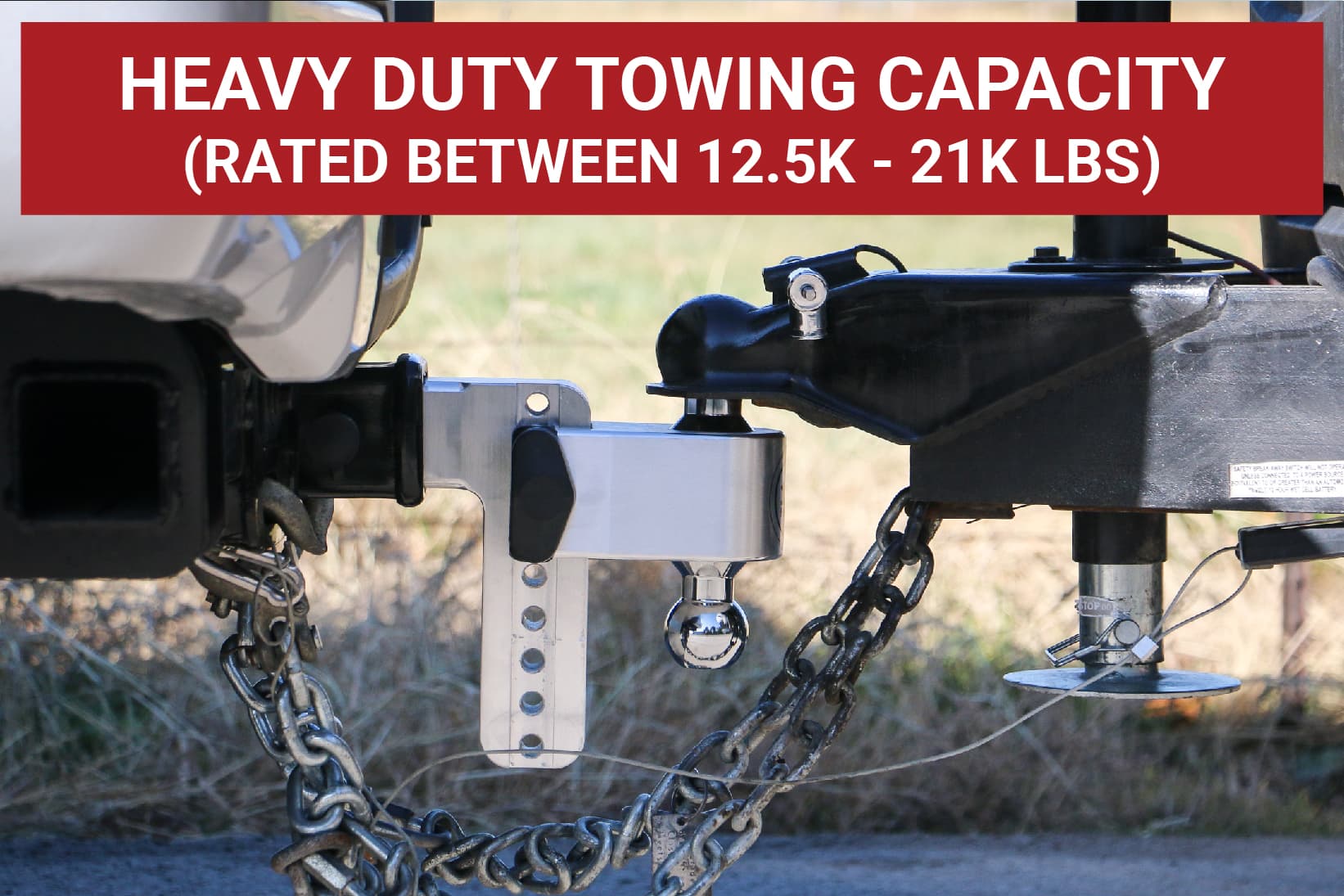Weigh Safe 180 Hitch - Drop Hitch w/Chrome Combo Ball - 8" Drop for 2" Shank CTB8-2
