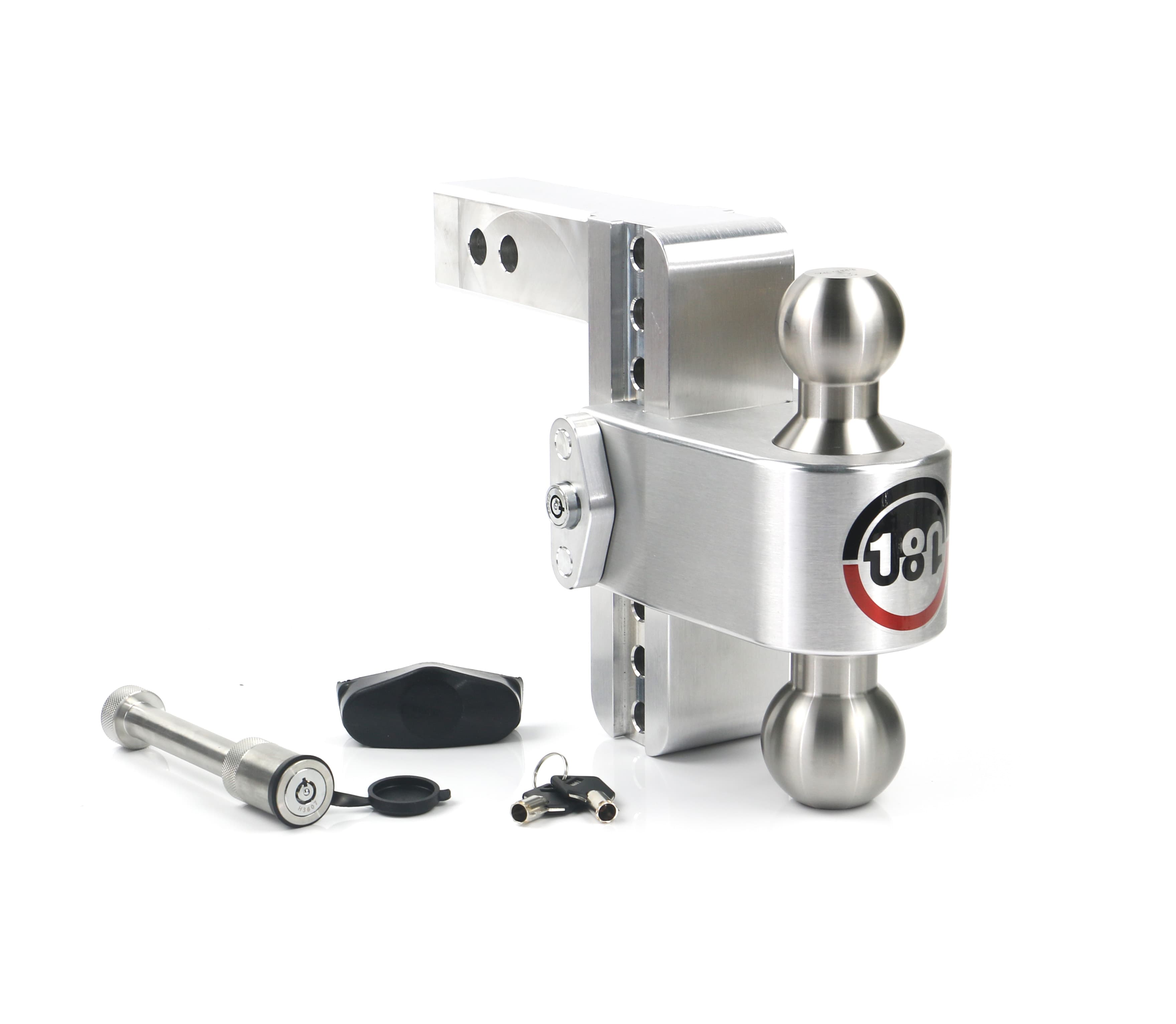 Weigh Safe 180 Hitch - Drop Hitch w/SS Combo Ball -  6" Drop for 2" Shank w/Hitch Pin LTB6-2-KA