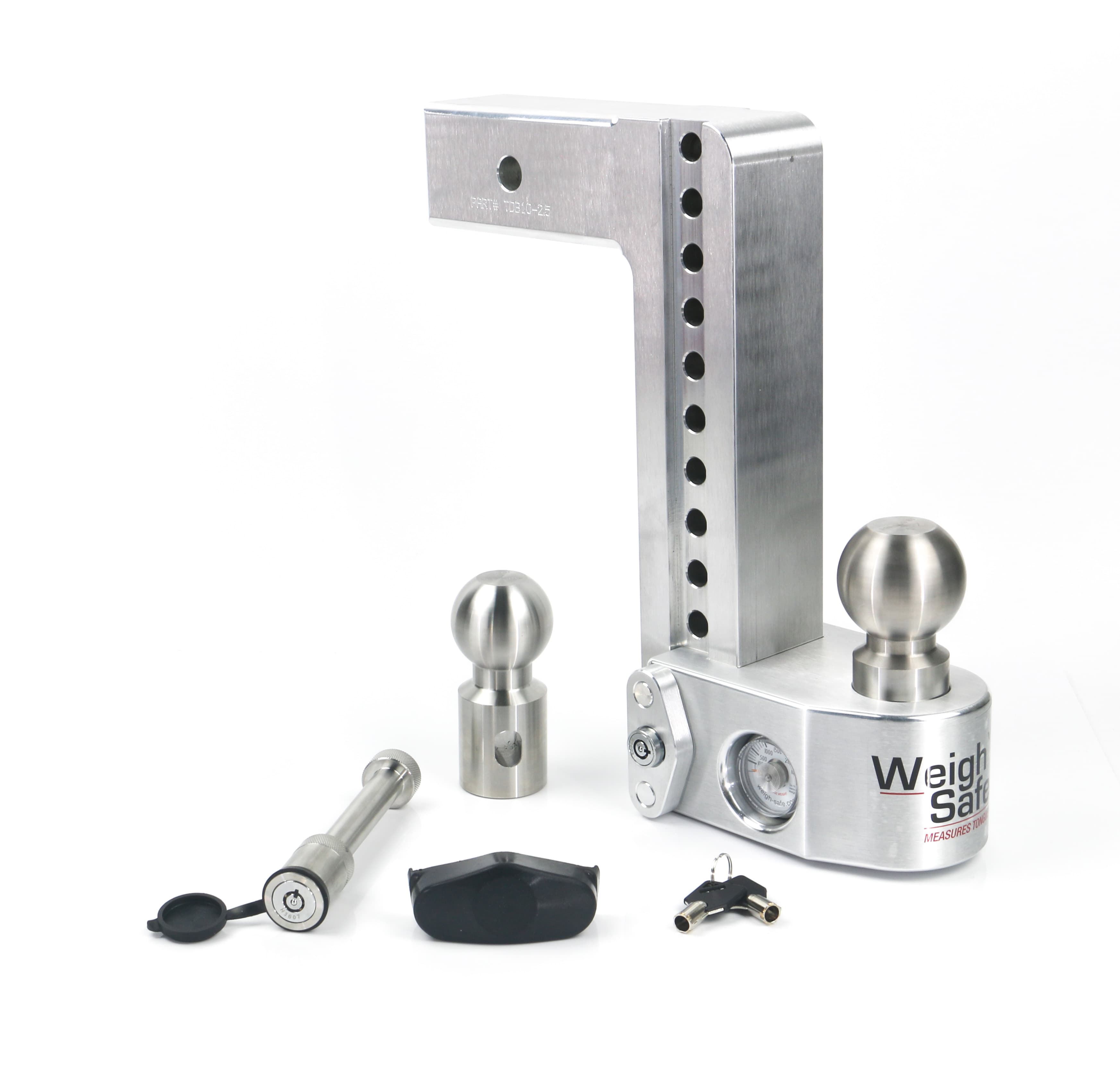 Weigh Safe Weigh Safe Adjustable Drop Hitch - 10" Drop for 2.5" Shank w/Hitch Lock Pin WS10-2.5-KA