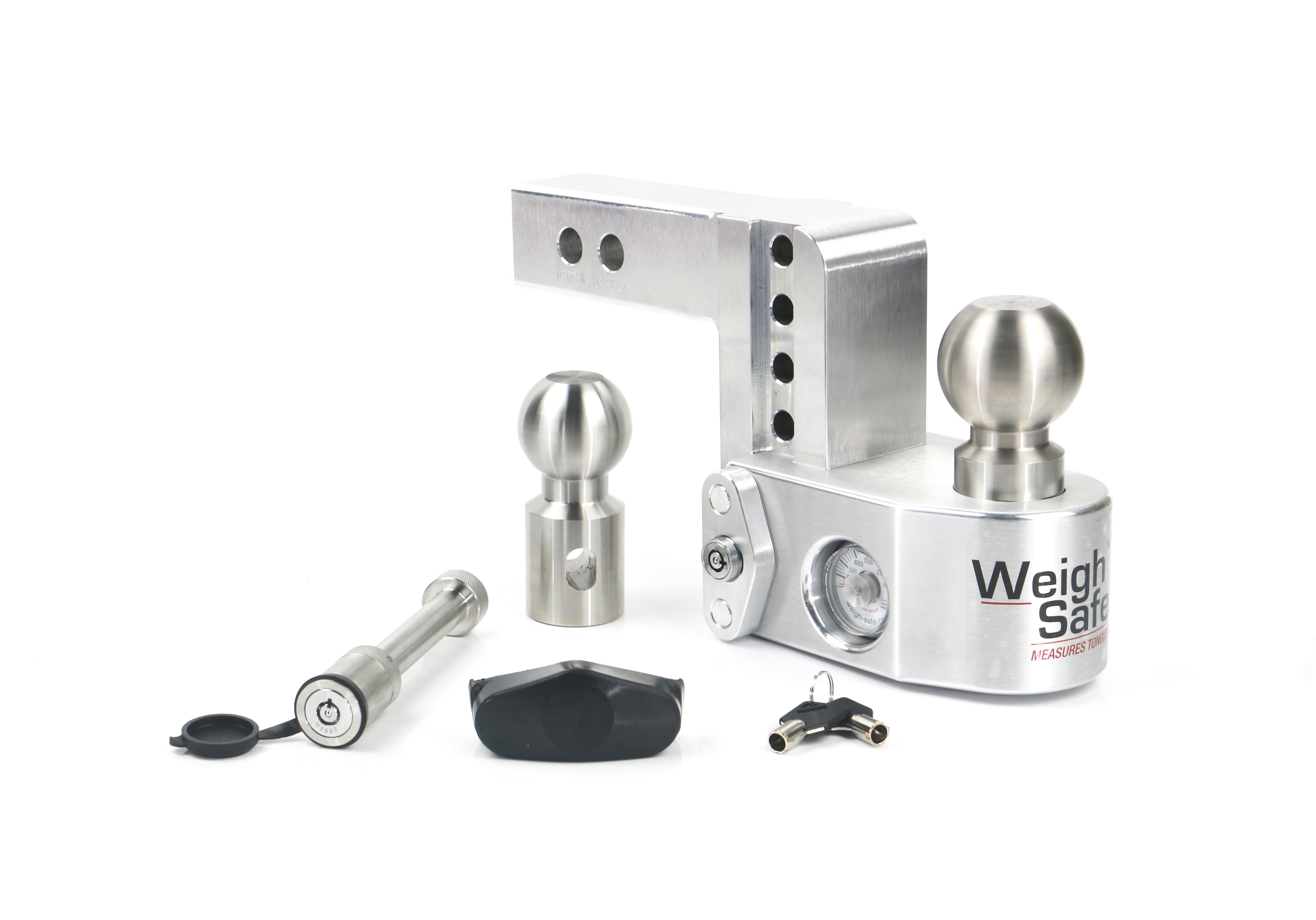 Weigh Safe Weigh Safe Adjustable Drop Hitch - 4" Drop for 2" Shank w/Hitch Lock Pin WS4-2-KA