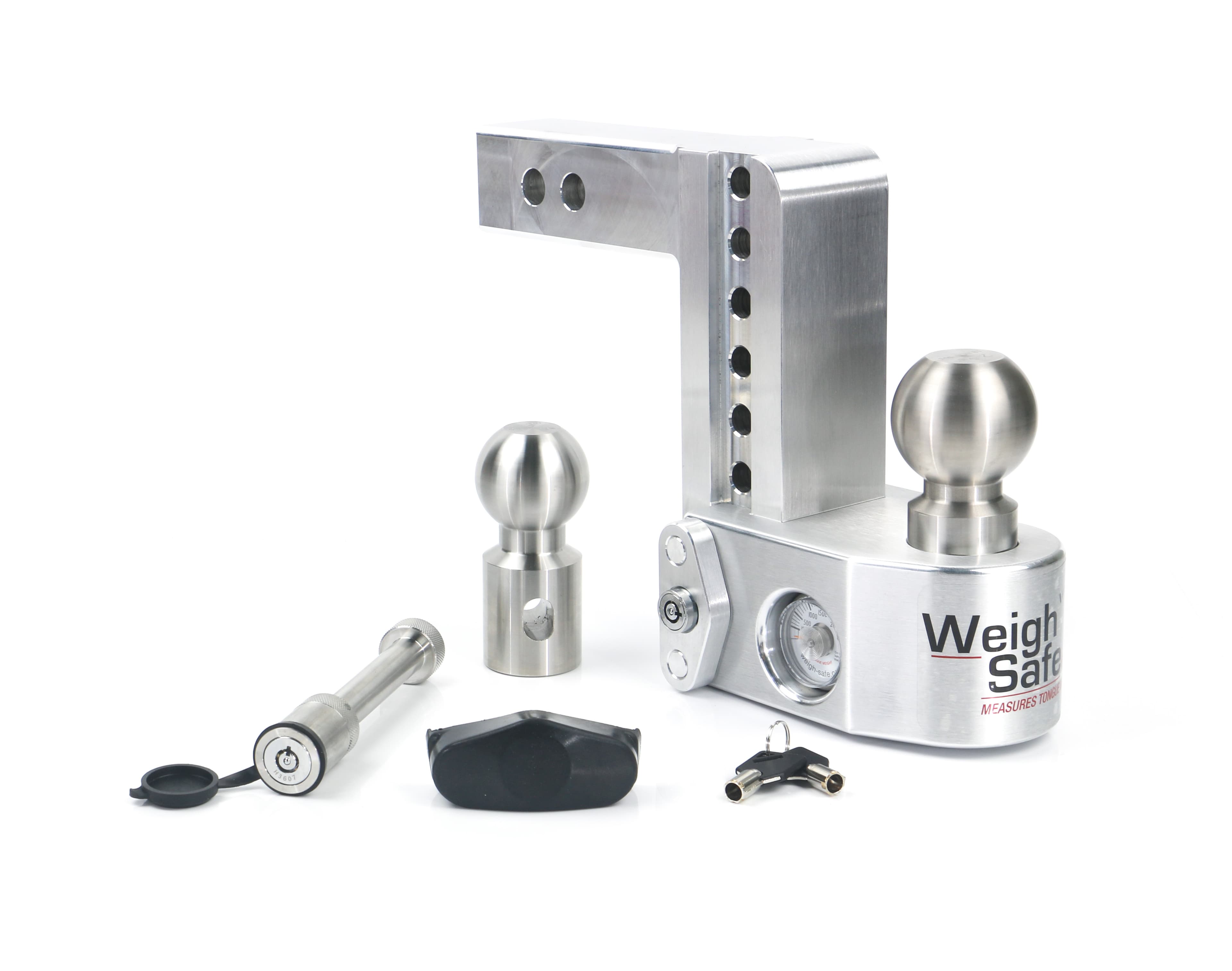 Weigh Safe Weigh Safe Adjustable Drop Hitch - 6" Drop for 2" Shank w/Hitch Lock Pin WS6-2-KA