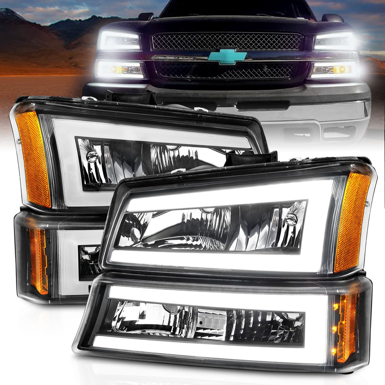 ANZO USA headlight for Chevrolet Silverado 2500 HD Classic (2007)