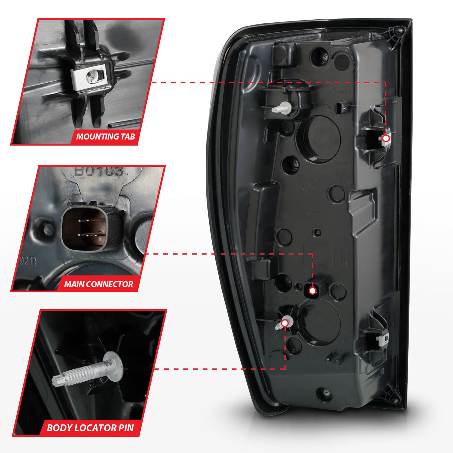 ANZO USA tail light for GMC Sierra 1500 (2019–2023)