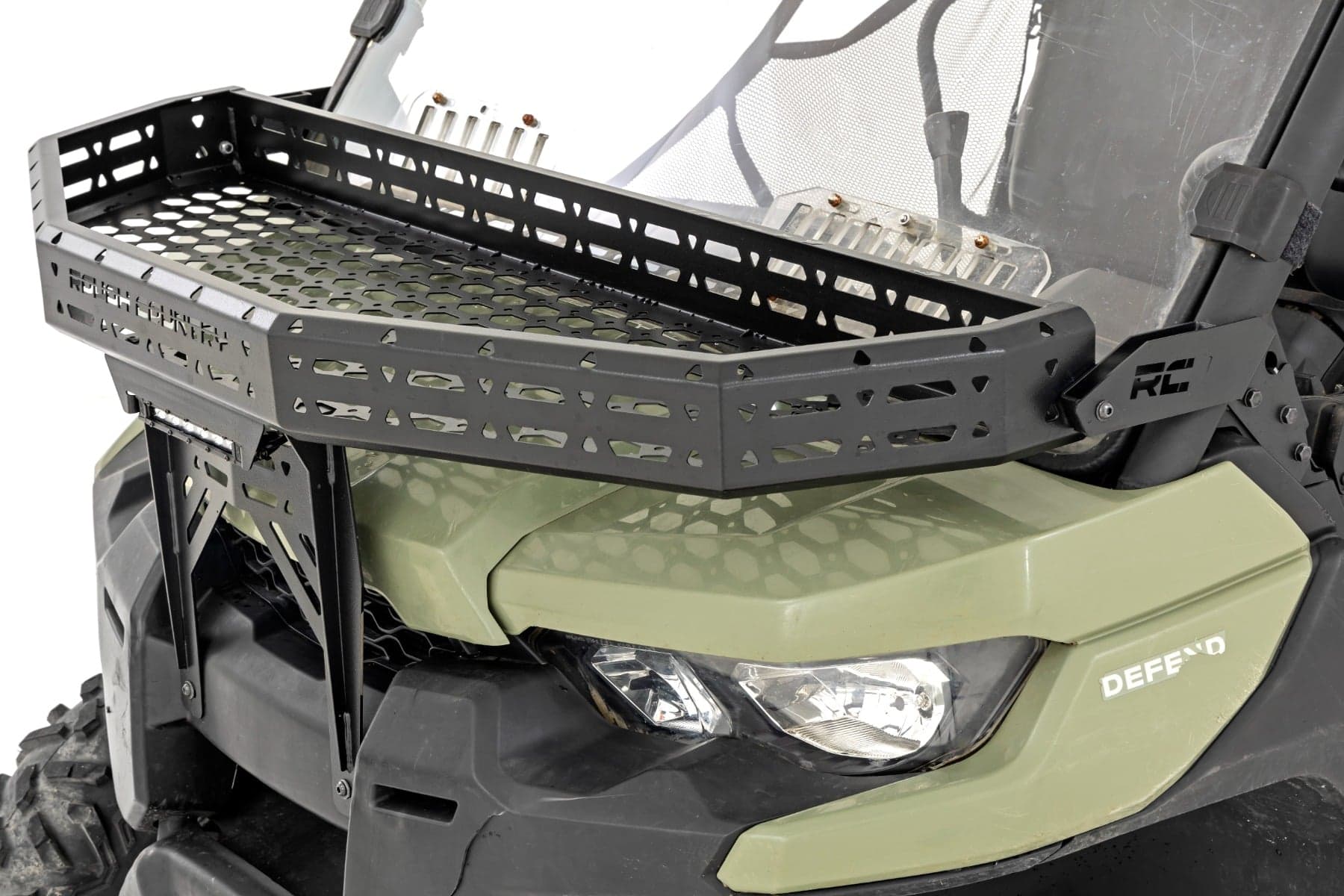 Front Cargo Rack with LED Light Bar for Can-Am Defender