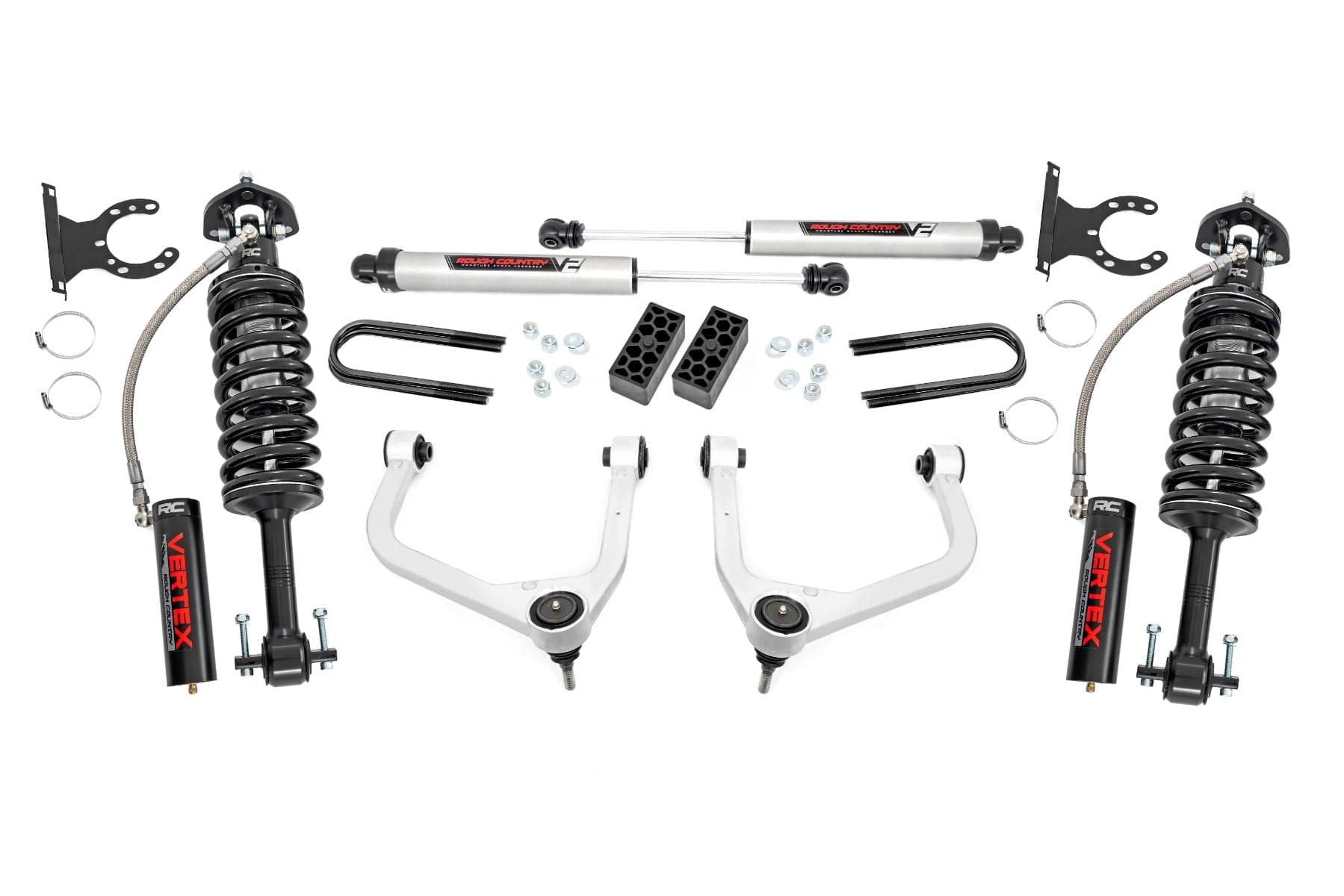 Vertex 2.5 Front, V2 Rear: 3.5-Inch Silverado 1500 Lift Kit