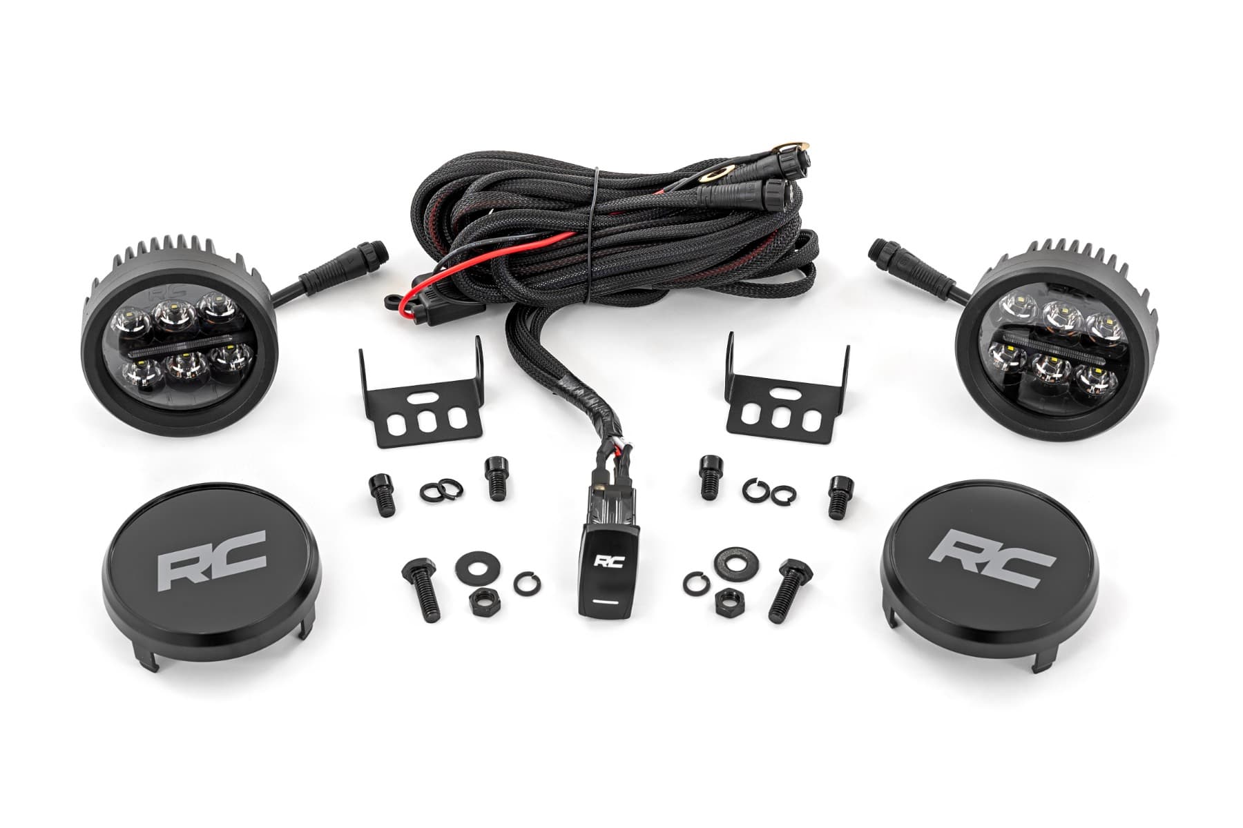 Black Series 3.5-Inch Round LED Light Pair