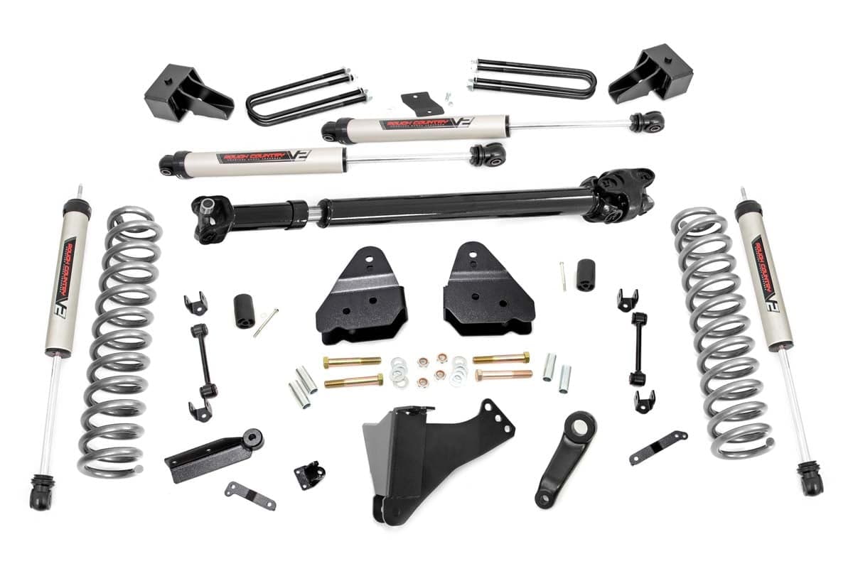4.5-Inch Lift Kit with V2 Shocks for F-350 Super Duty 4WD (2017-2022)