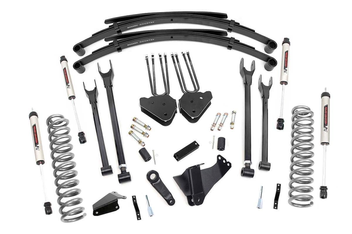 8-Inch Lift Kit with V2 Shocks for Ford Super Duty 4WD (2005–2007) — Part 59070