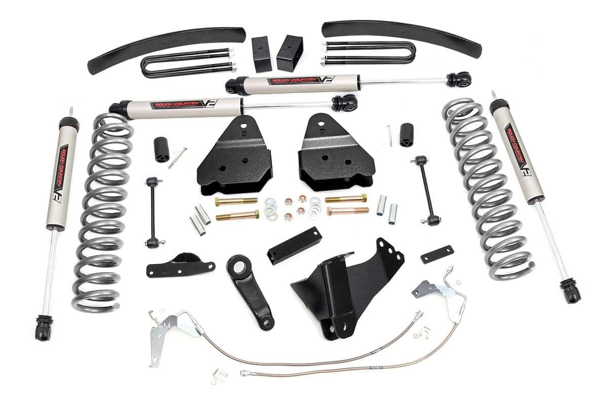 6-Inch Lift Kit with V2 Shocks for Ford Super Duty 4WD (2008–2010) — Part 59470