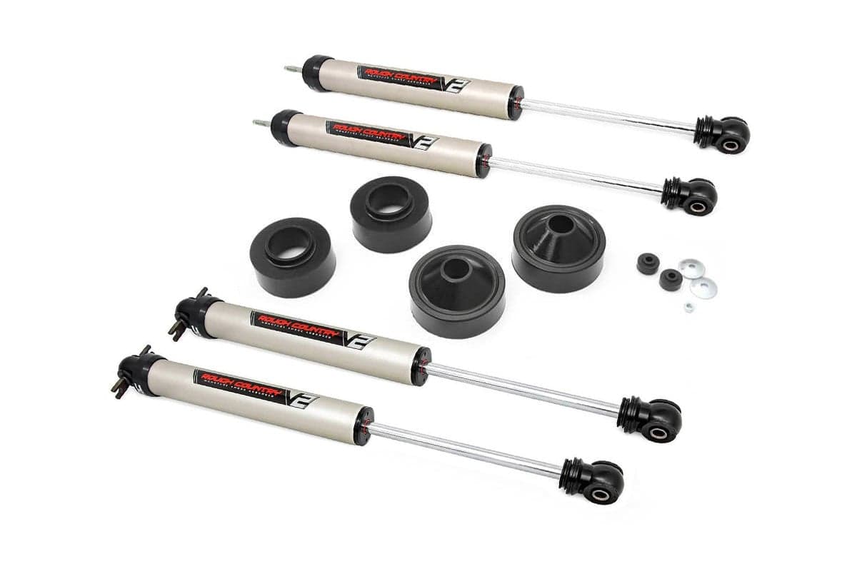 1.75-Inch Lift Kit with V2 Shocks for Jeep Wrangler (2007-2017)