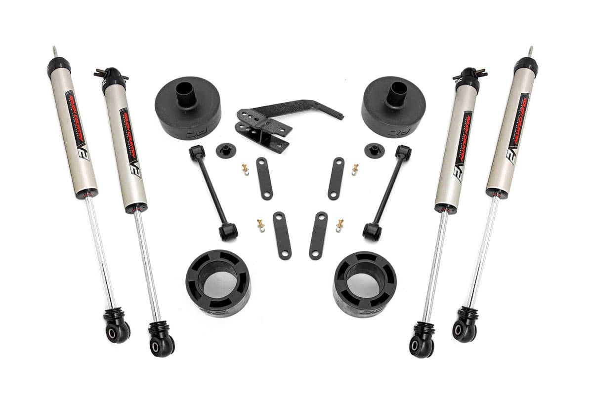 2.5-Inch Lift Kit with V2 Shocks for Jeep Wrangler