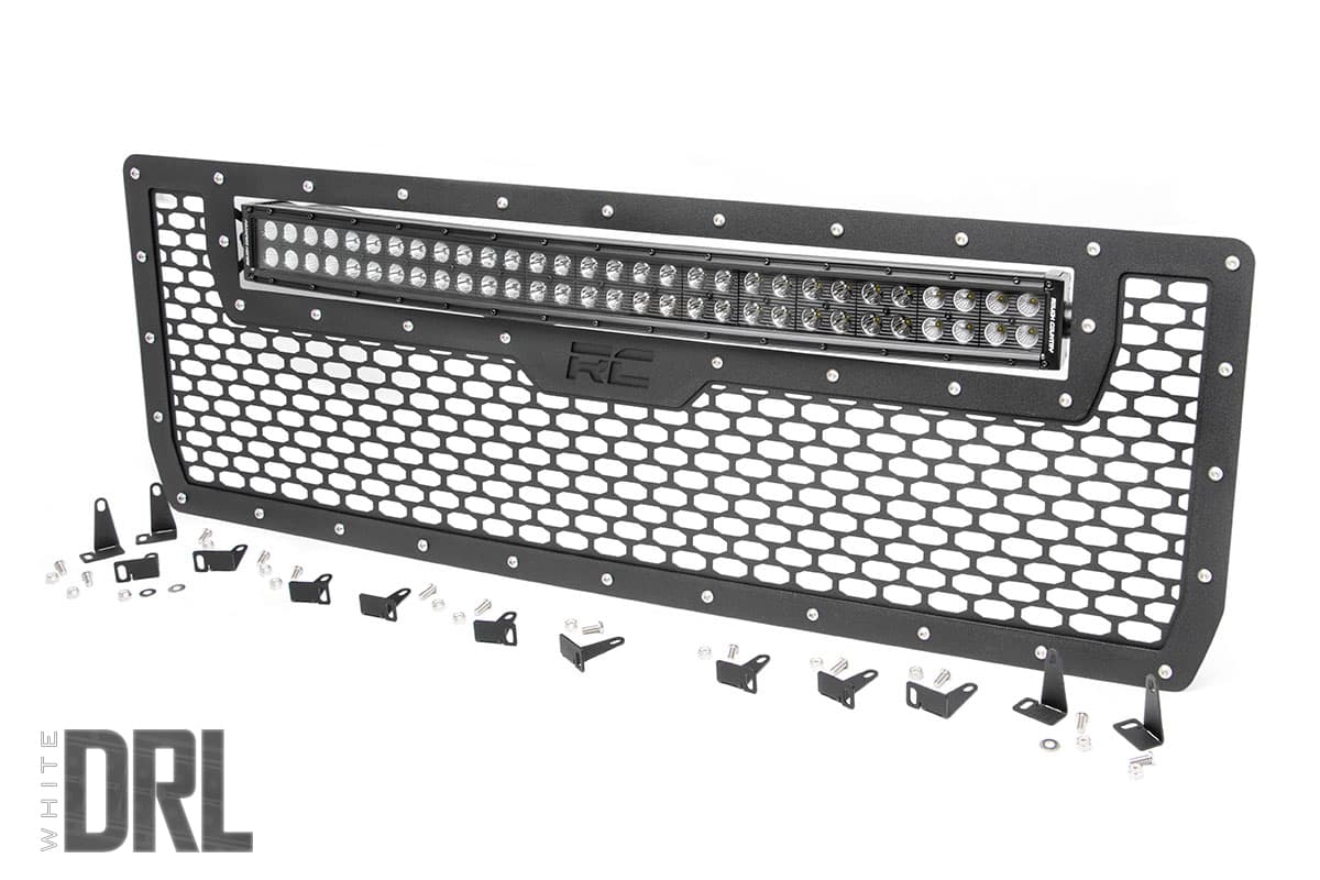 Cool White DRL LED Mesh Grille for GMC Sierra 1500 (2014–2015)