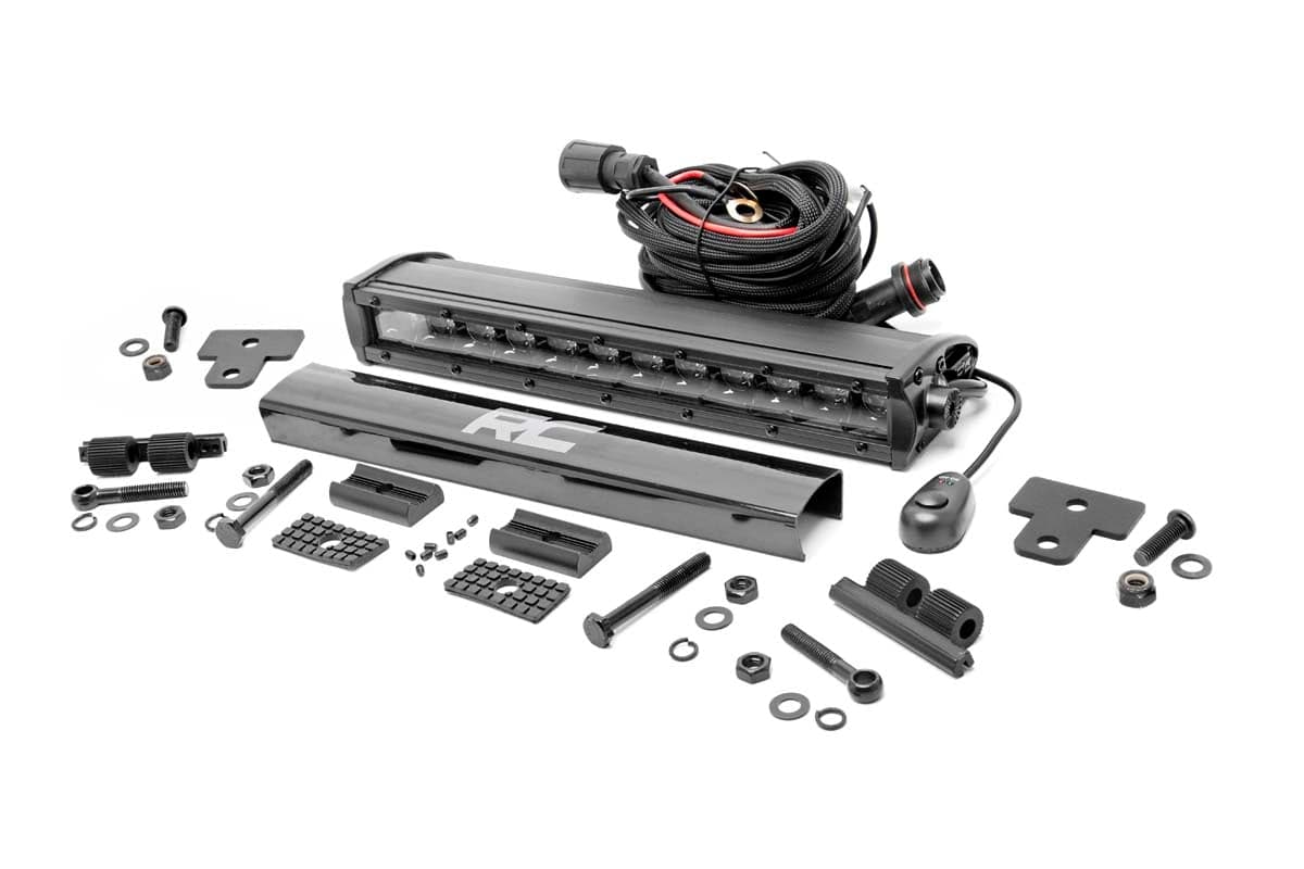 12-Inch Black Series LED Light Bar Kit with Defender Bumper Mount