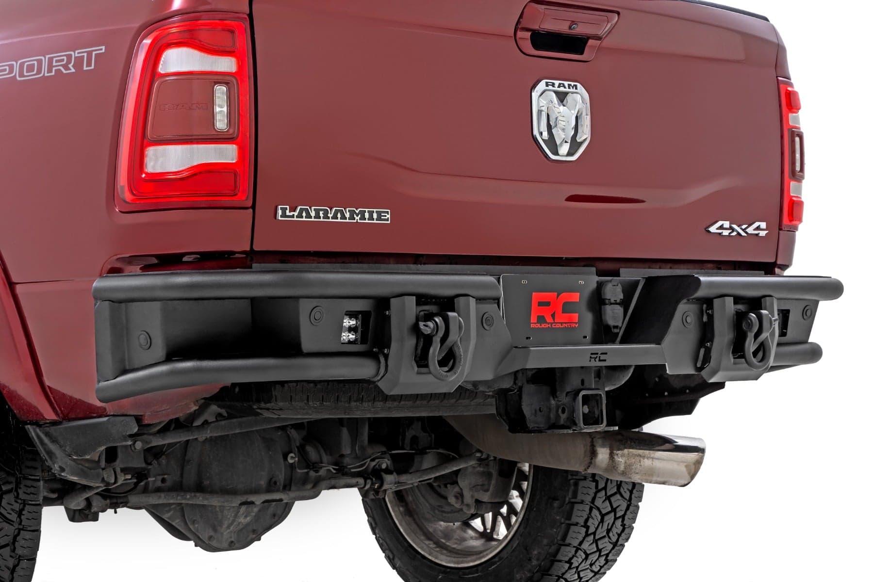 Tubular Rear Bumper with D-Rings and Sensor Inserts