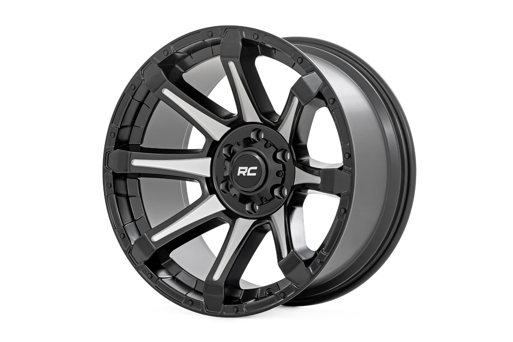 81 Series Wheel — Gloss Black with Machined Spokes