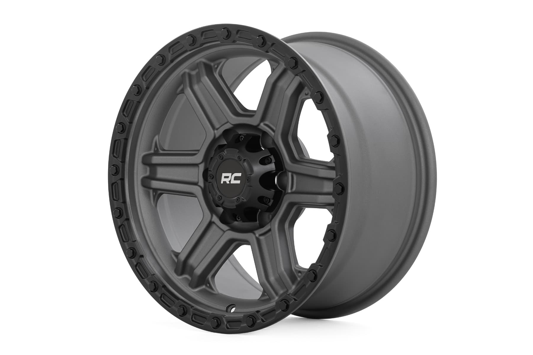 79 Series 6-Spoke Wheel in Gunmetal Gray with Black Ring