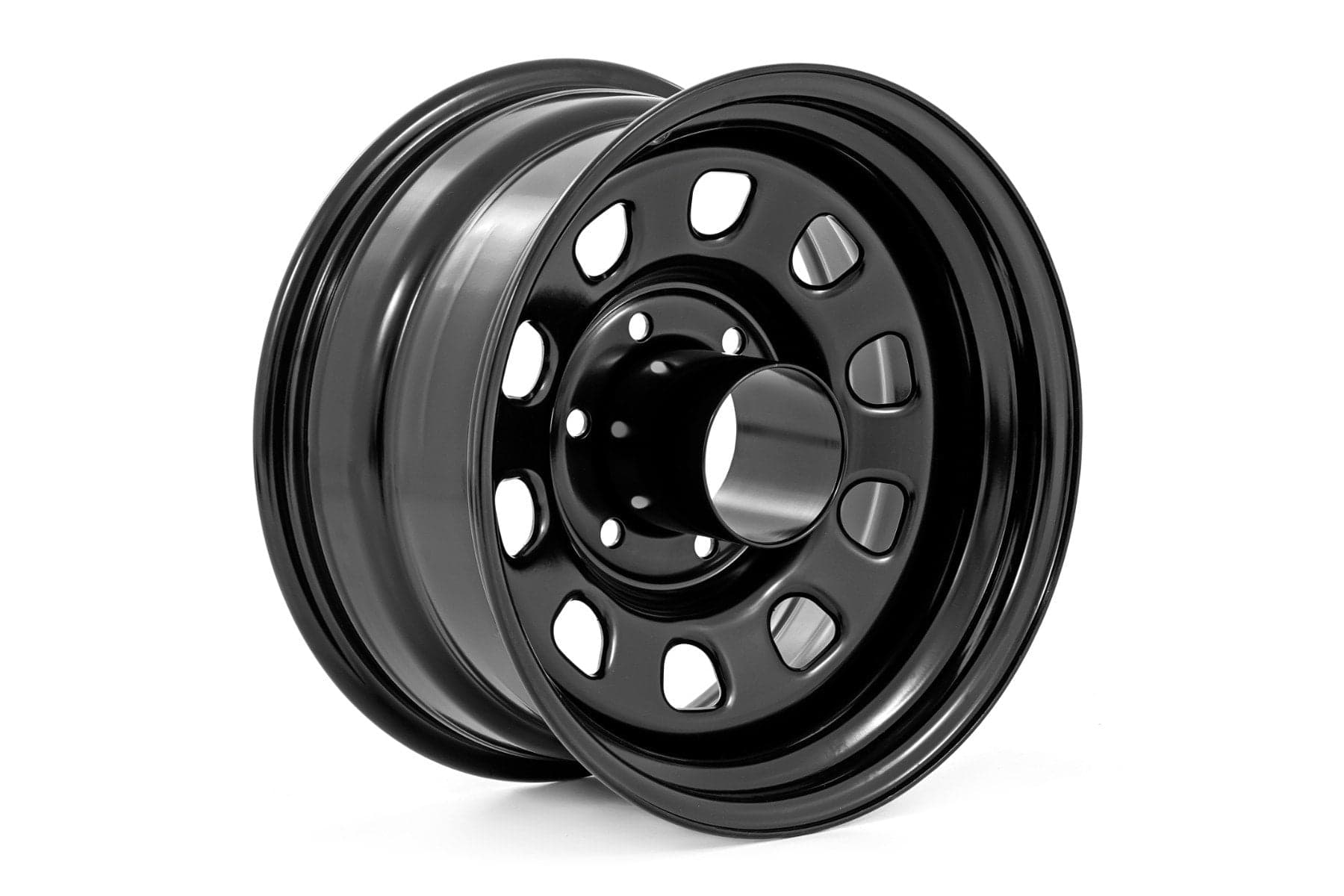 Gloss Black Steel Wheel with 10-Slot D-Window Face — Part RC51-6885