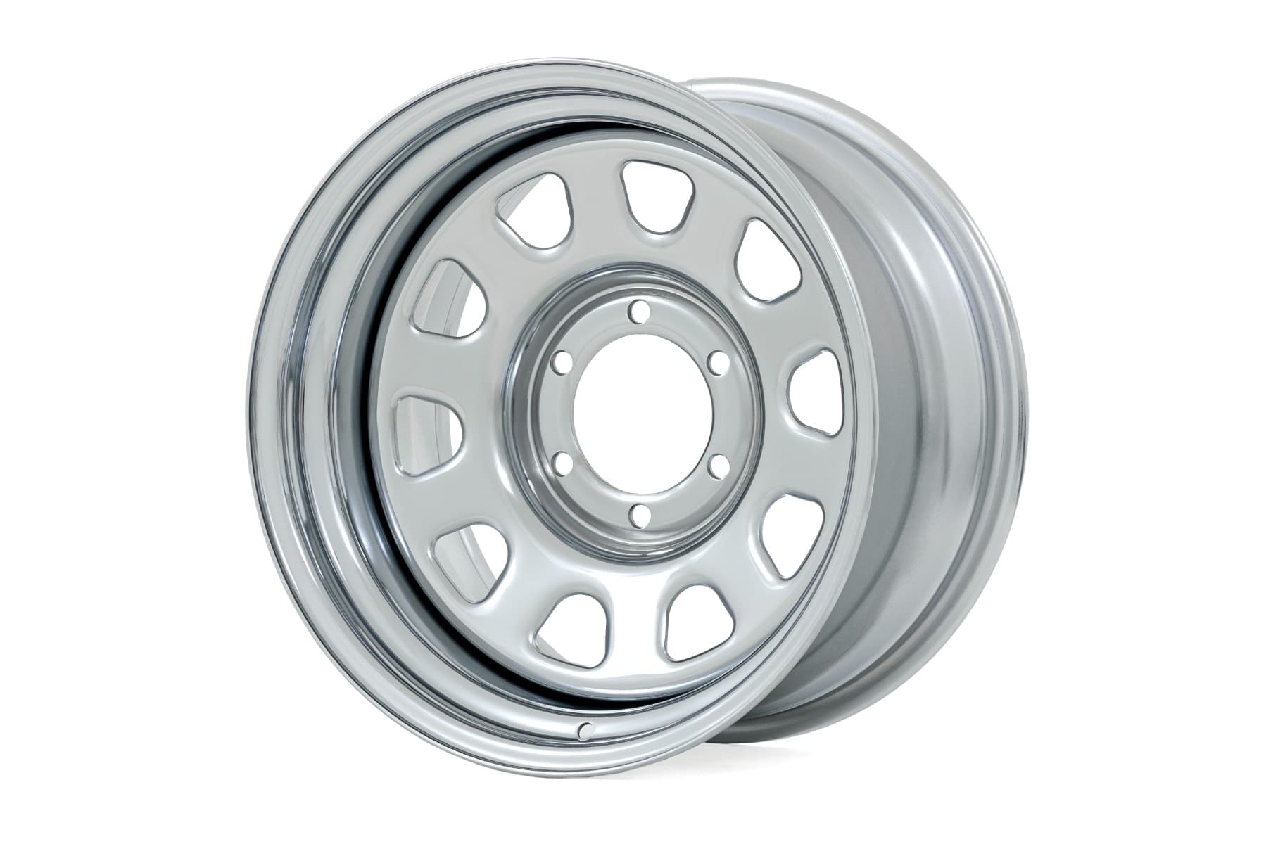 Chrome 10-Slot D-Window Steel Wheel — Part RC52-6866C