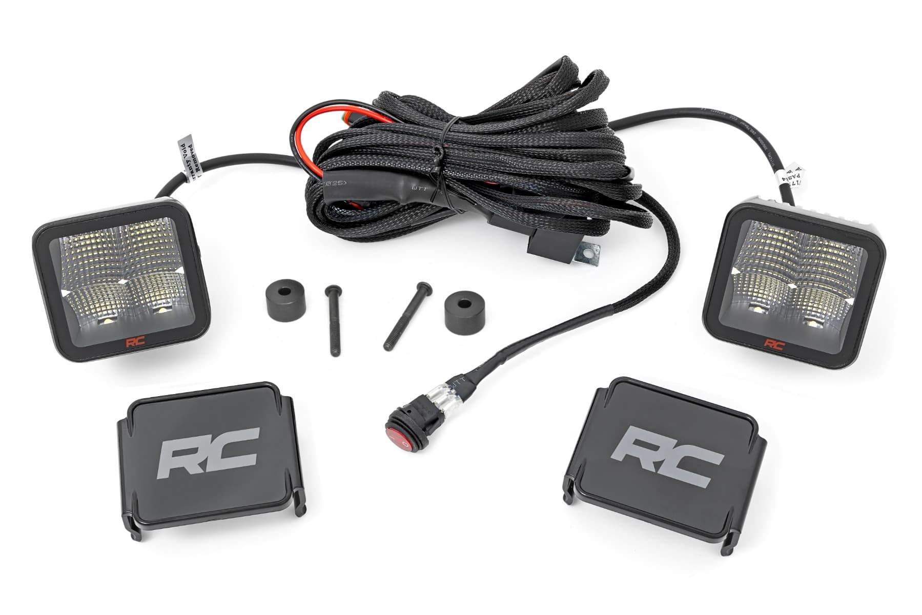 Rough Country pod & cube light for Jeep Wrangler (2018–2026)