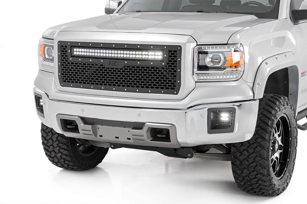 Mesh Grille with 30-Inch LED Bar for GMC Sierra 1500