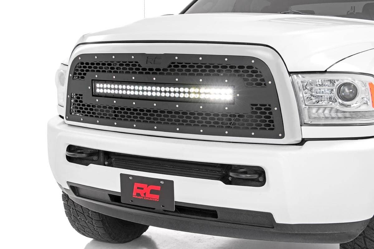 Mesh Grille with 30-Inch LED Light Bar for Ram 2500/3500