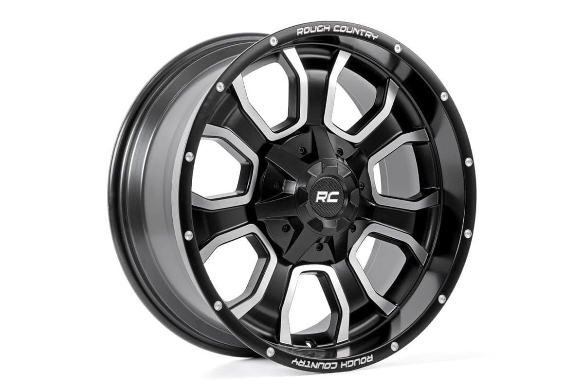 93 Series Wheel, 7-Spoke Matte Black with Milled Accents