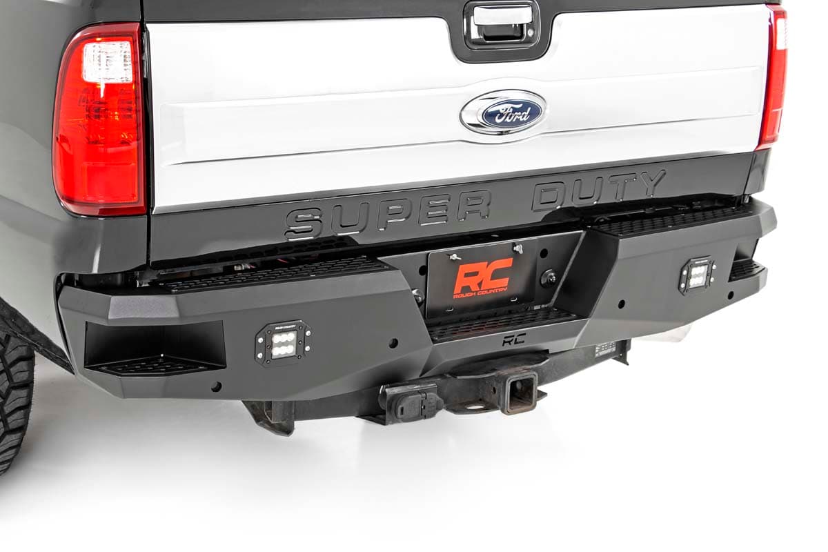Rear Bumper with LED Lights and Bed Steps