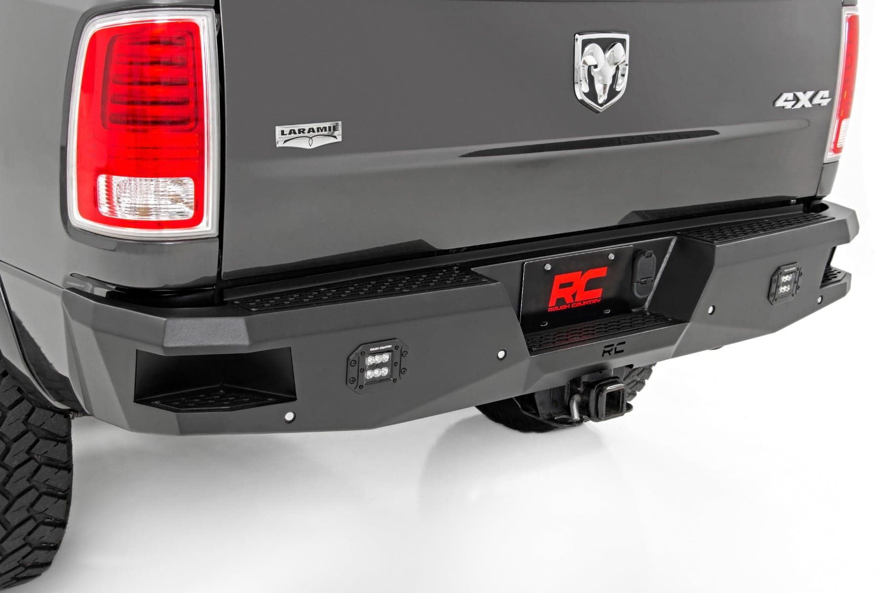 Steel Rear LED Bumper with Bed Access Steps