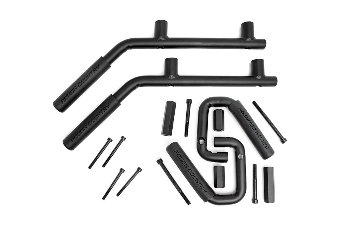 Front and Rear Steel Grab Handles for 2007–2017 Jeep Wrangler