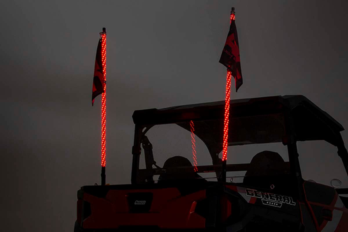 4-Foot Multi-Color LED Whip Light Pair