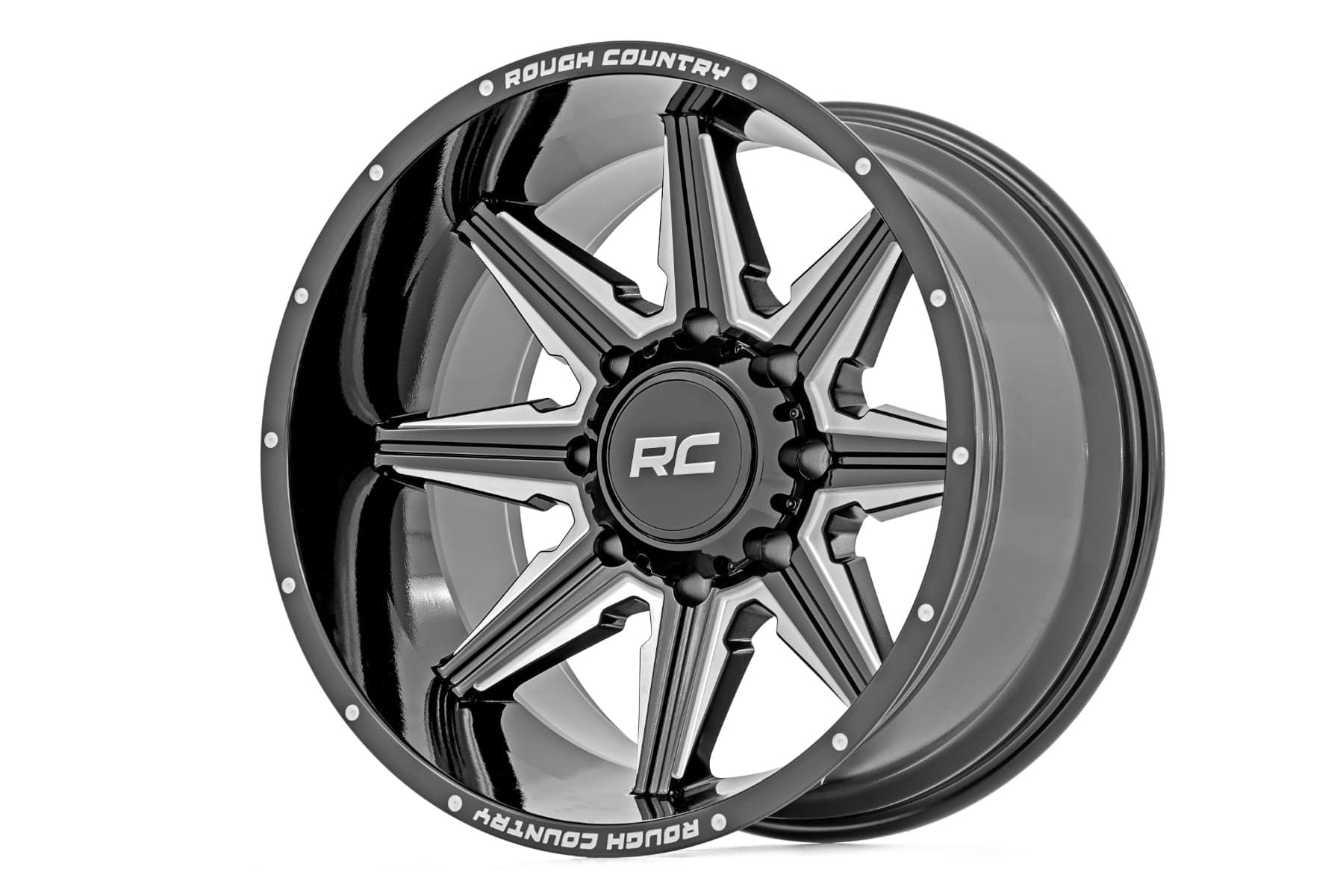 91M Series Wheel — Gloss Black with Milled Accents
