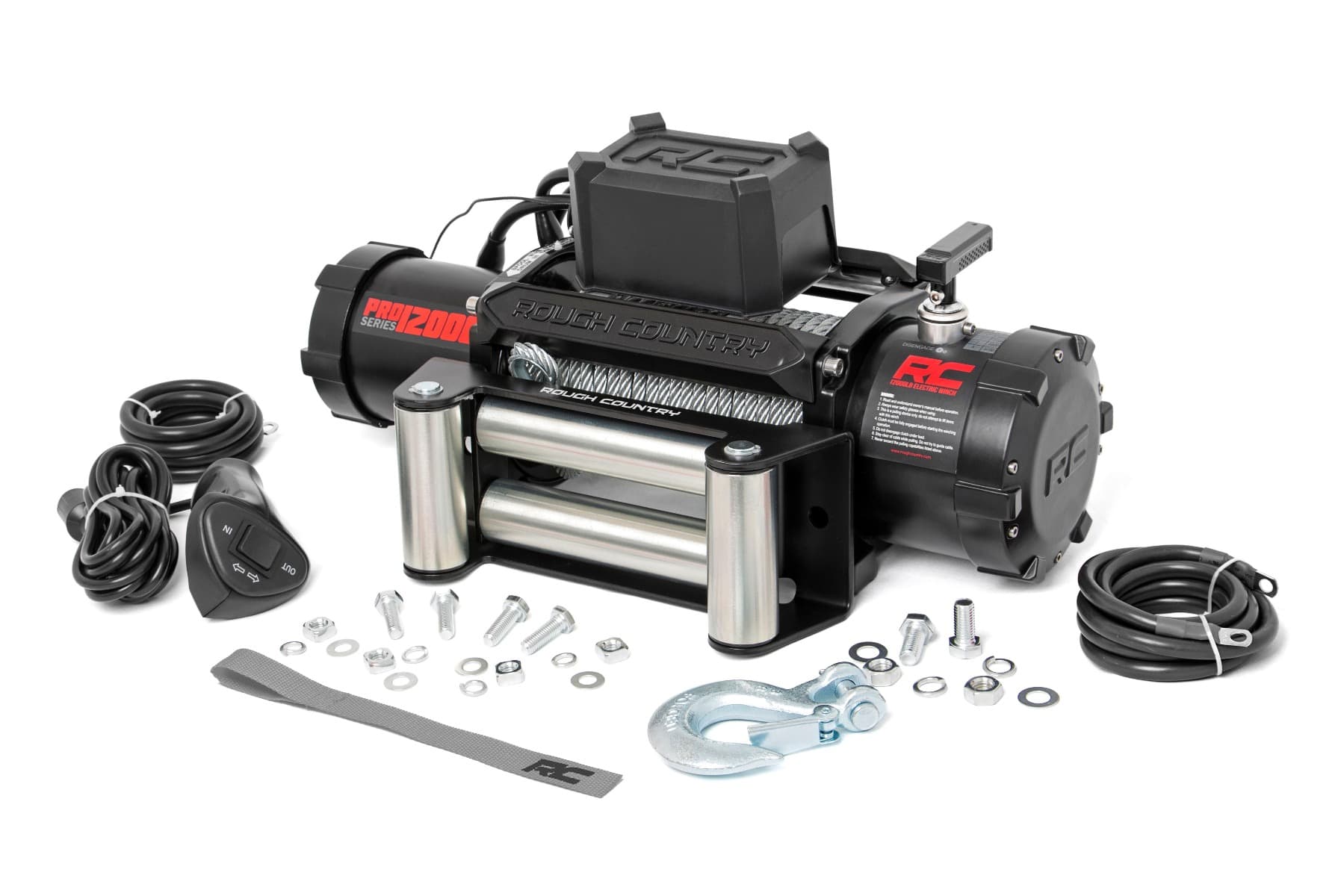 12000 lb Pro Series Electric Winch with Roller Fairlead
