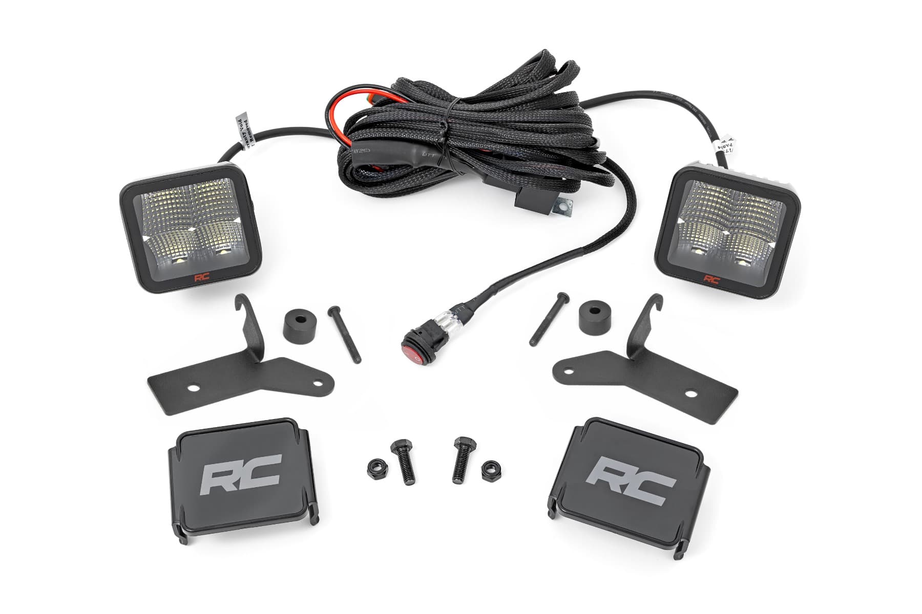 Rough Country pod & cube light for Jeep Wrangler (2018–2026)