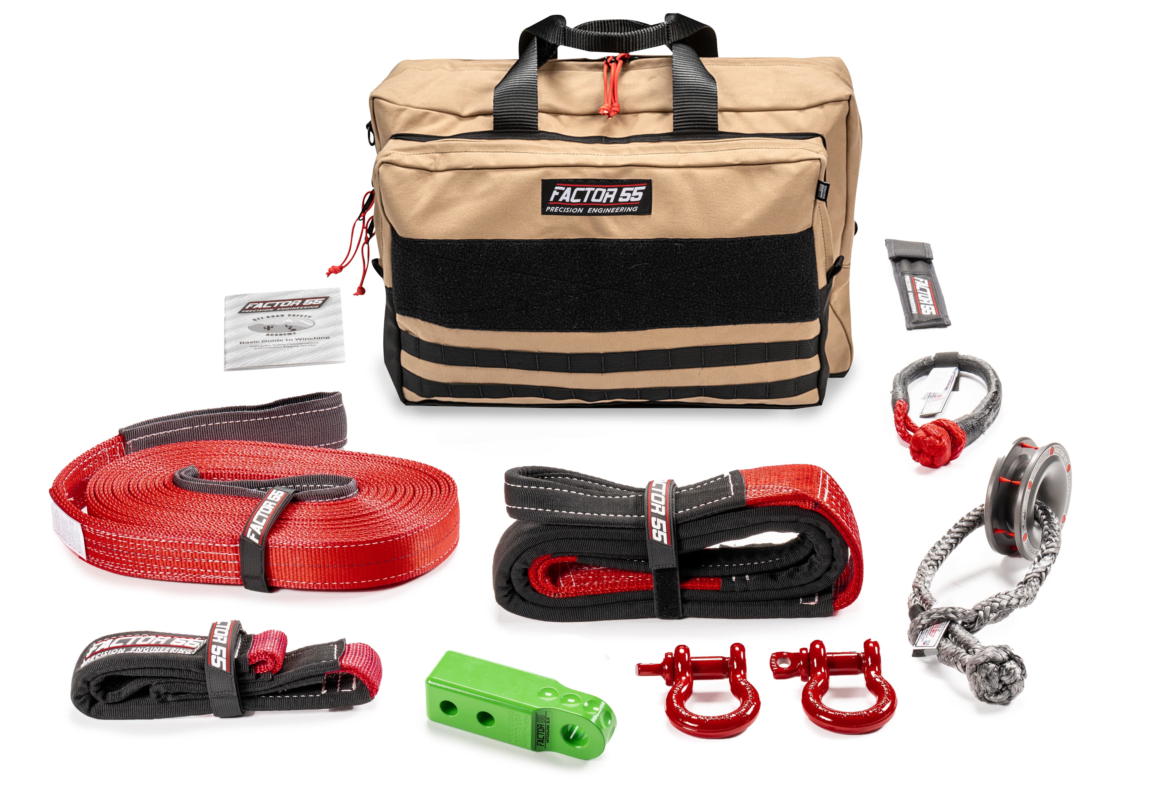 Factor 55 SAWTOOTH WINCH ACCESSORY KIT (GREEN HITCHLINK AND LARGE BAG) 00475-08-LARGE