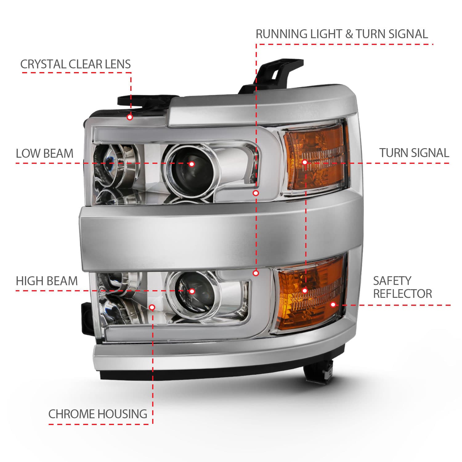 ANZO USA Projector Headlight Set 111360
