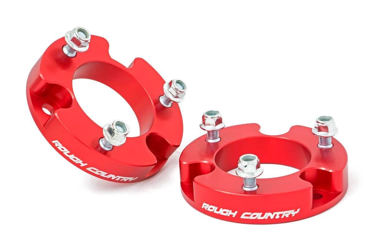 2-Inch Red Strut Spacer Leveling Kit for Toyota Tacoma