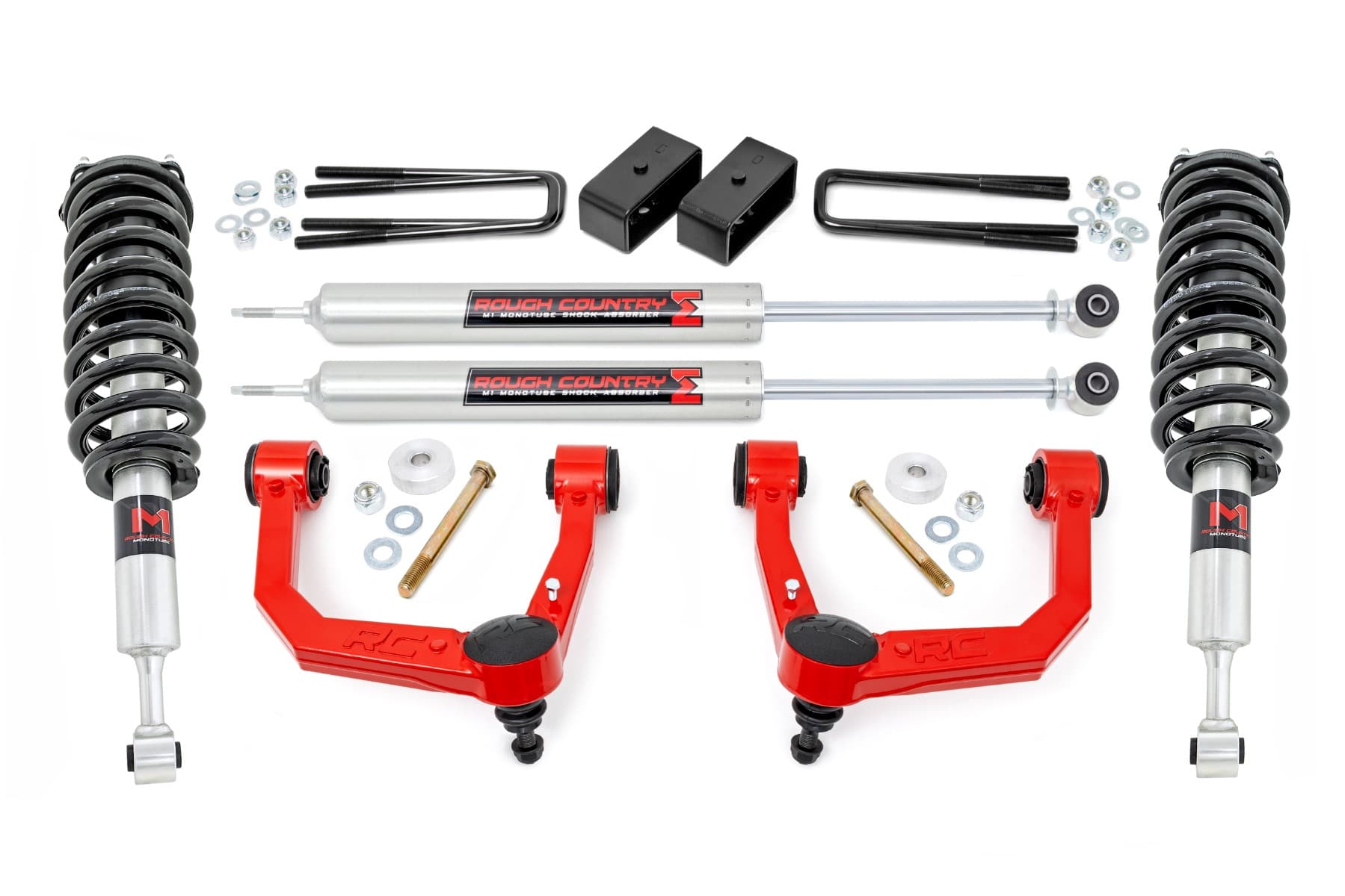 3.5-Inch Lift Kit with M1 Struts for 2005-2023 Toyota Tacoma — Red