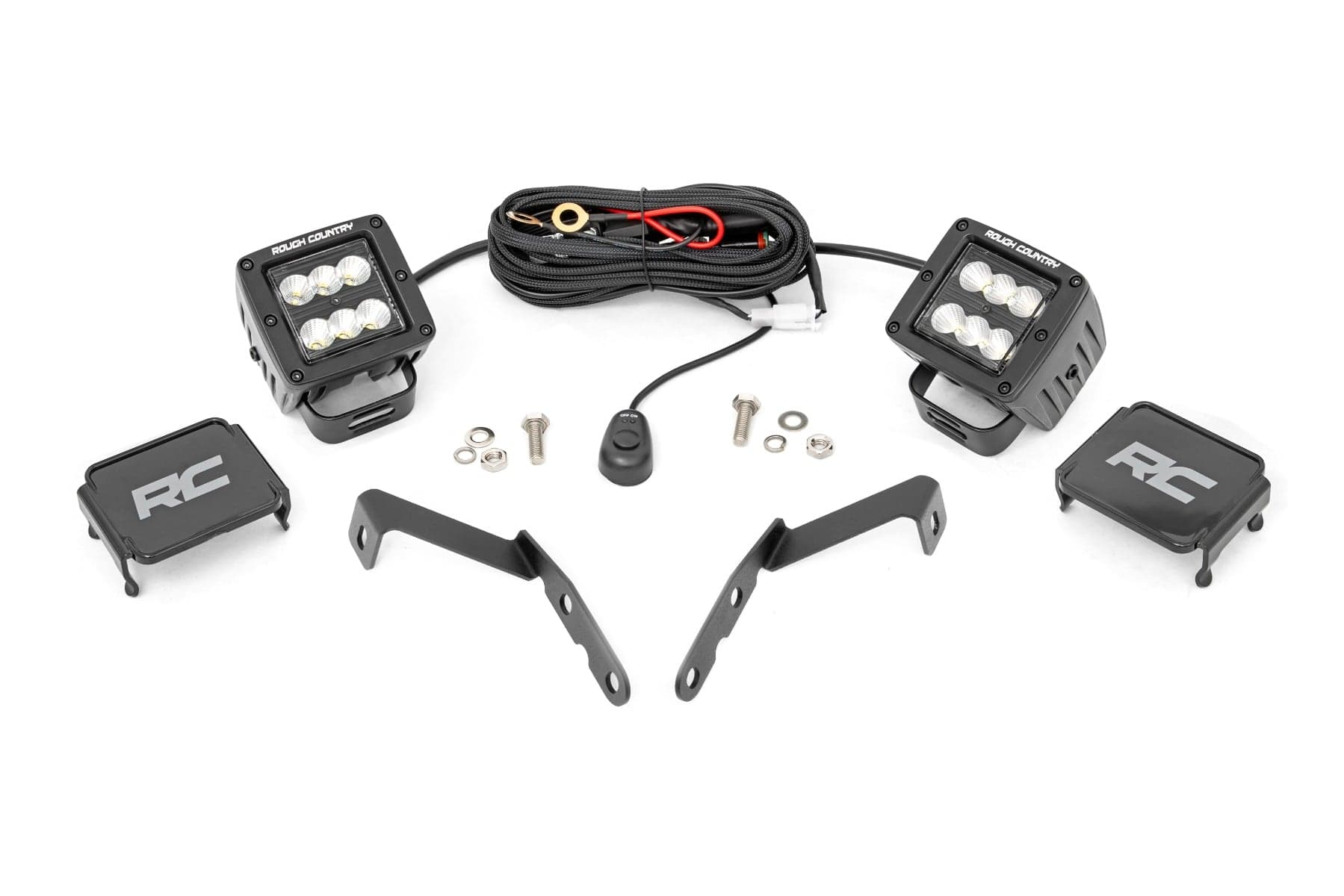 2-Inch Black Series Ditch Light Kit for Chevy/GMC 1500 (2007-2013)
