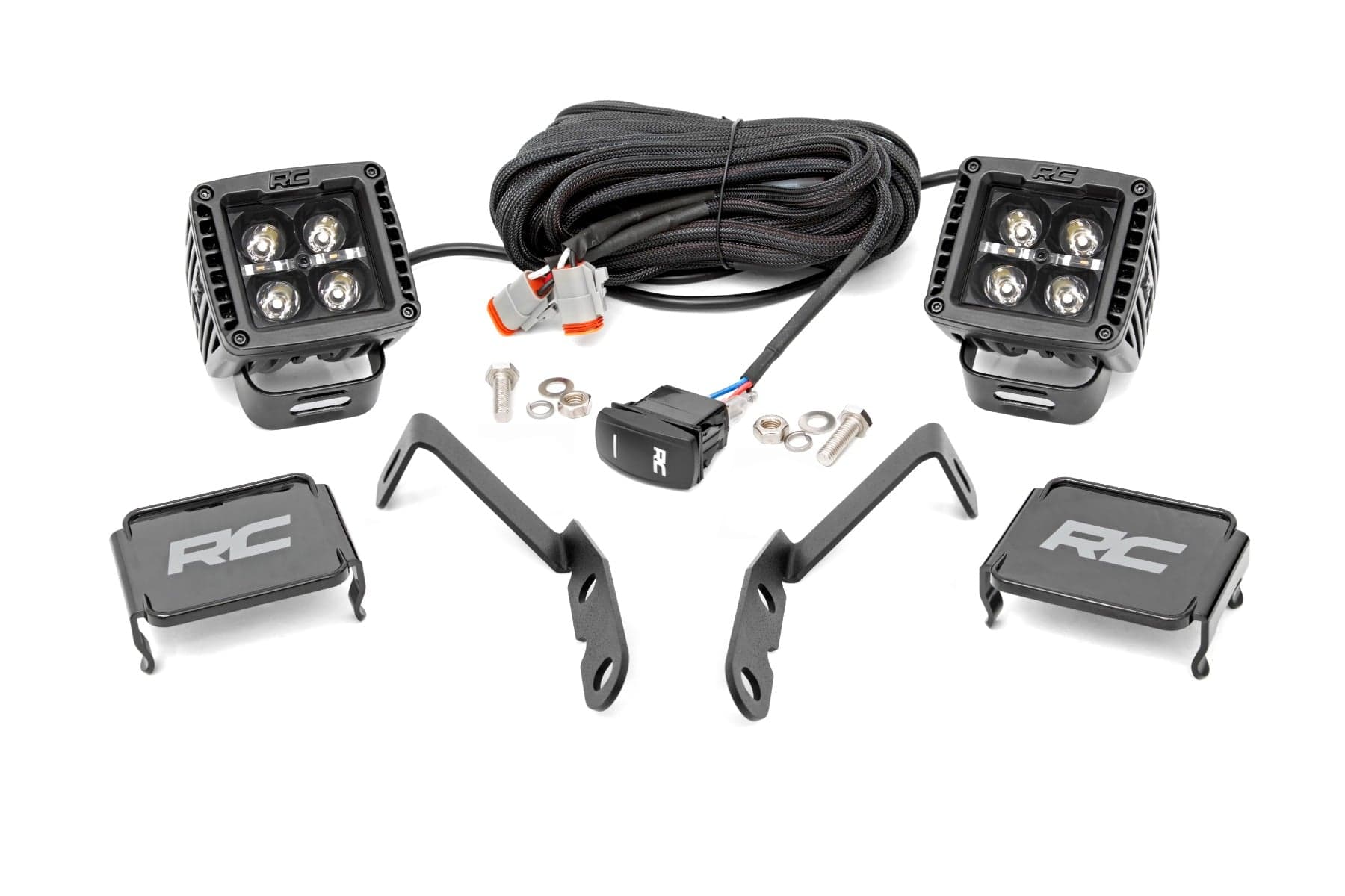 2-Inch Black Series LED Ditch Light Kit for Chevy/GMC (2007-2014)