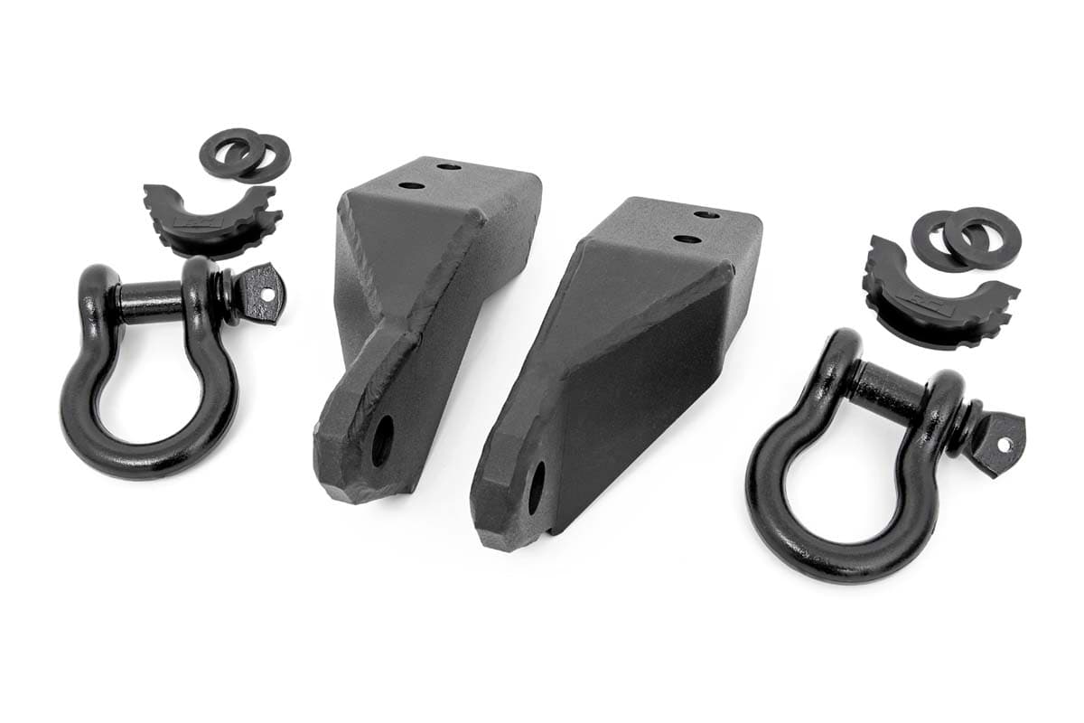 Tow Hook D-Ring Kit with Bull Bar Support, 2007-2021 Tundra