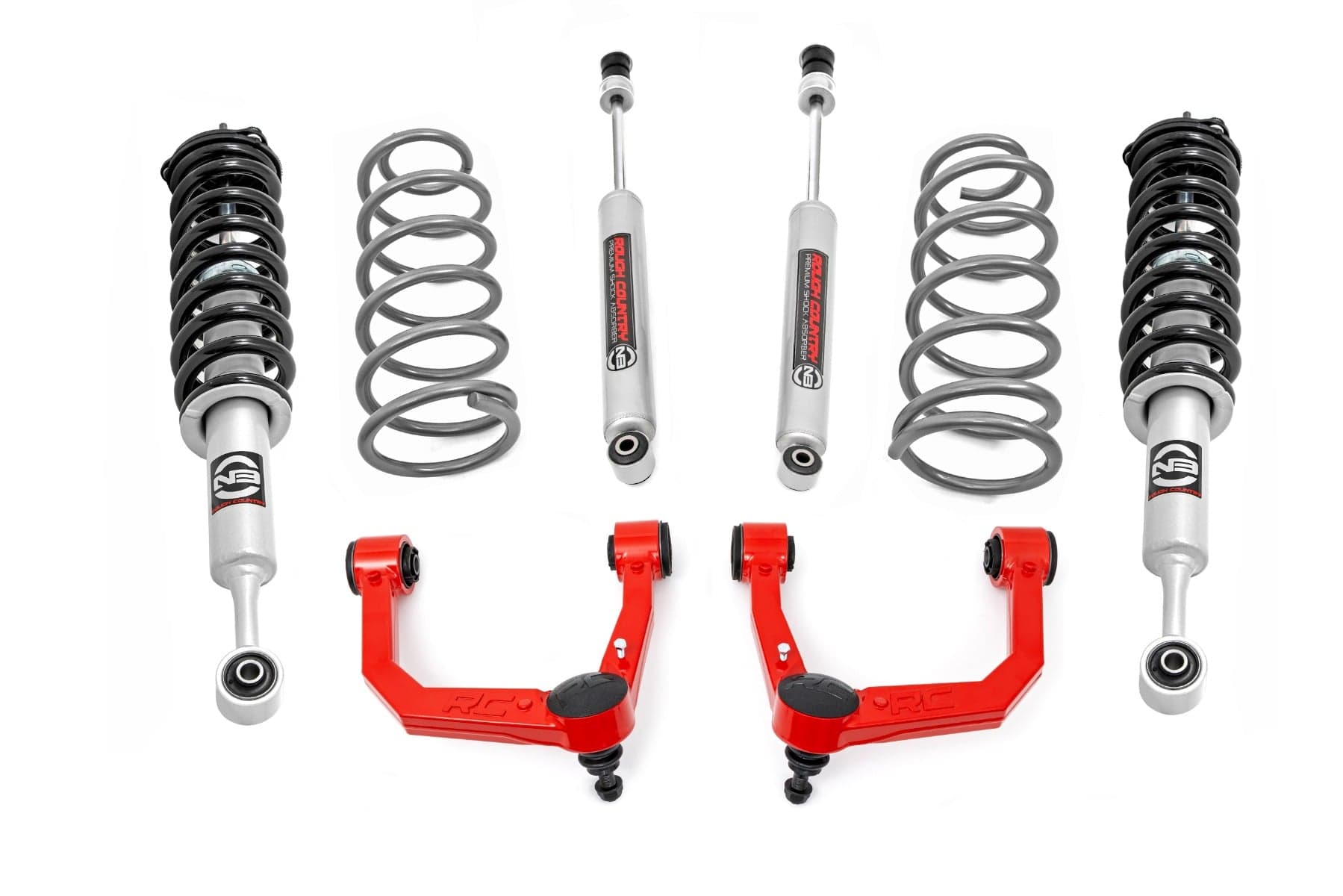 3-Inch Lift Kit with N3 Shocks for 2010–2024 Toyota 4Runner 4WD — Red