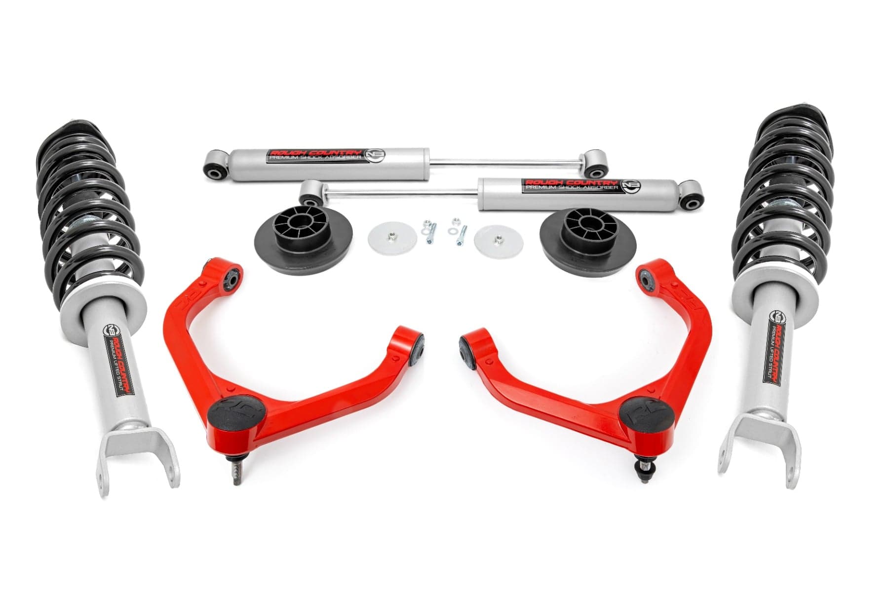 3-Inch Lift Kit with N3 Shocks for Ram 1500 4WD (2012–2024) — Red