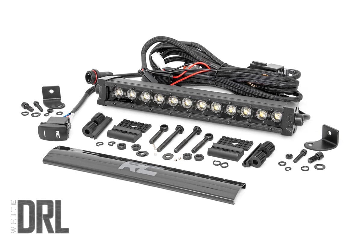 12-Inch Black Series LED Light Bar with Amber DRL