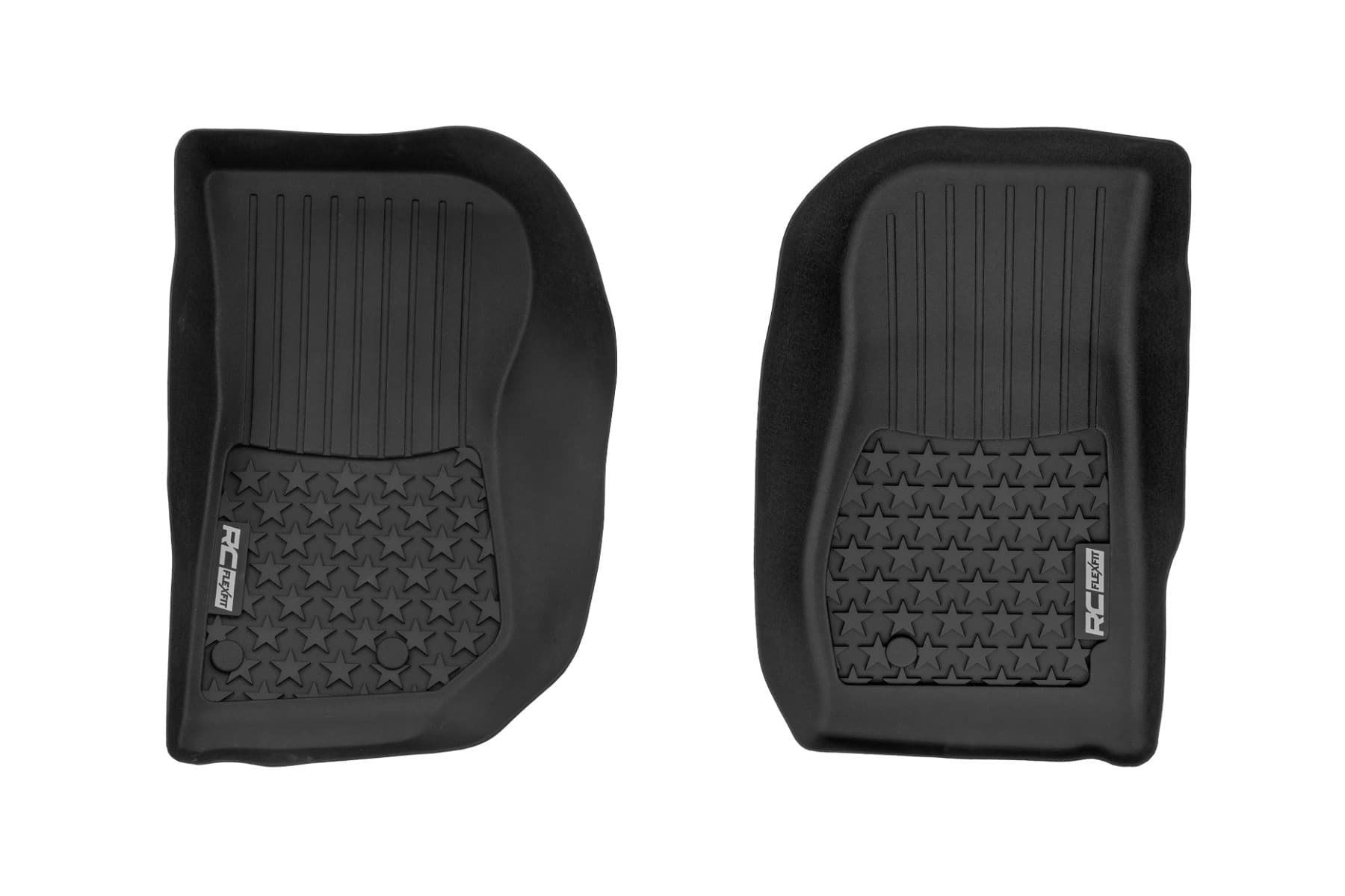 Flex-Fit Front Floor Mats for 2014–2017 Jeep Wrangler Unlimited