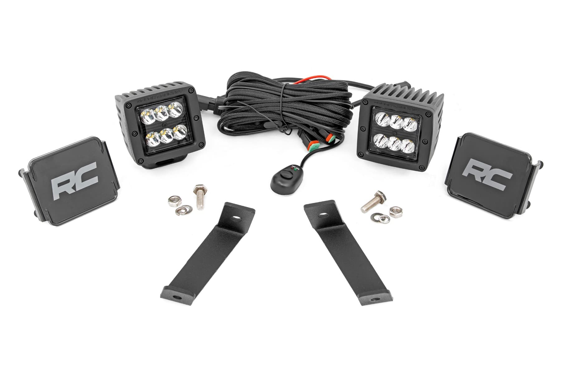 2-Inch Black Series Ditch Light Kit for 2014-2021 Jeep Cherokee