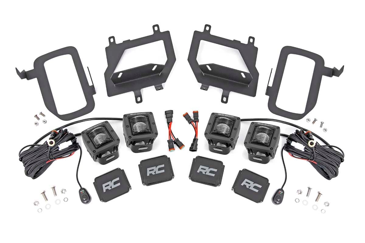 Dual 2-Inch Black Series LED Fog Light Kit for F-150 (2015–2017)
