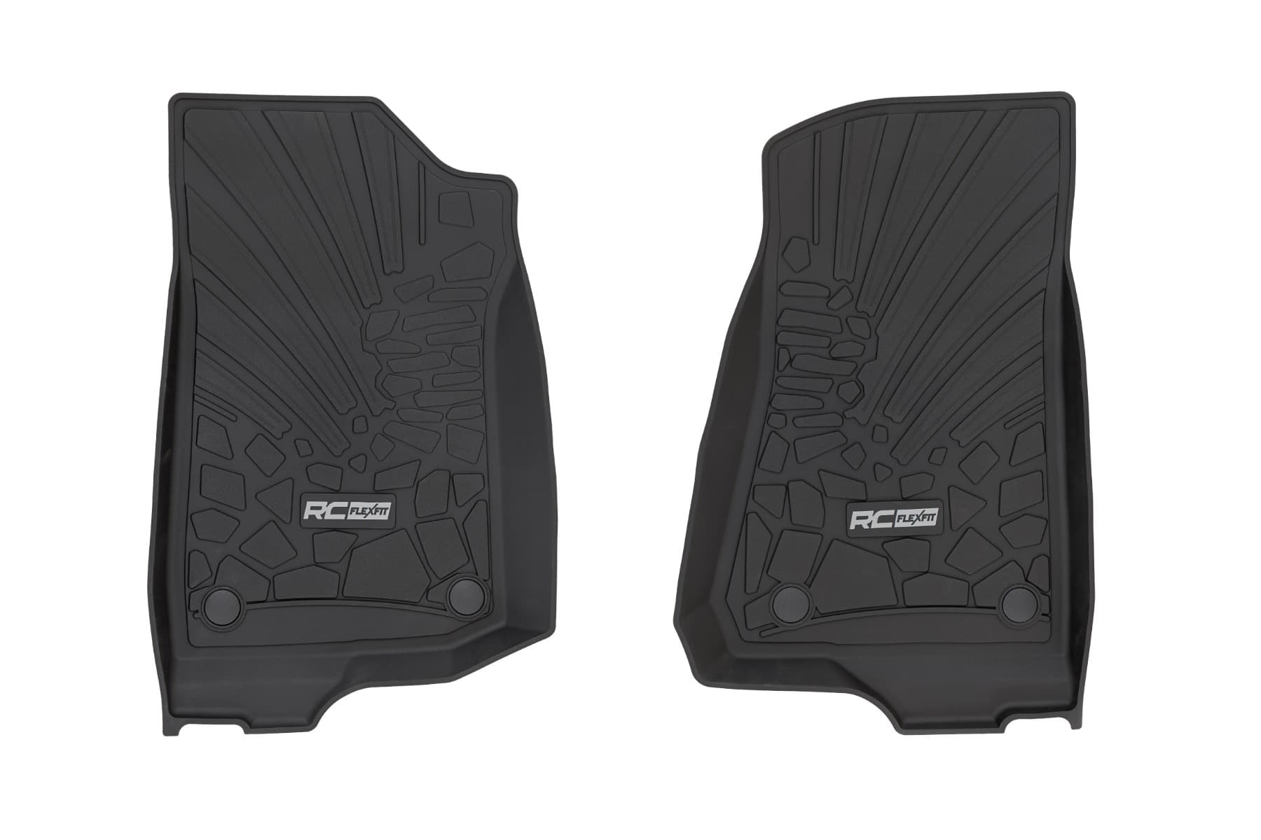 Flex-Fit Front Floor Mats for 2019–2026 Jeep Wrangler 2-Door